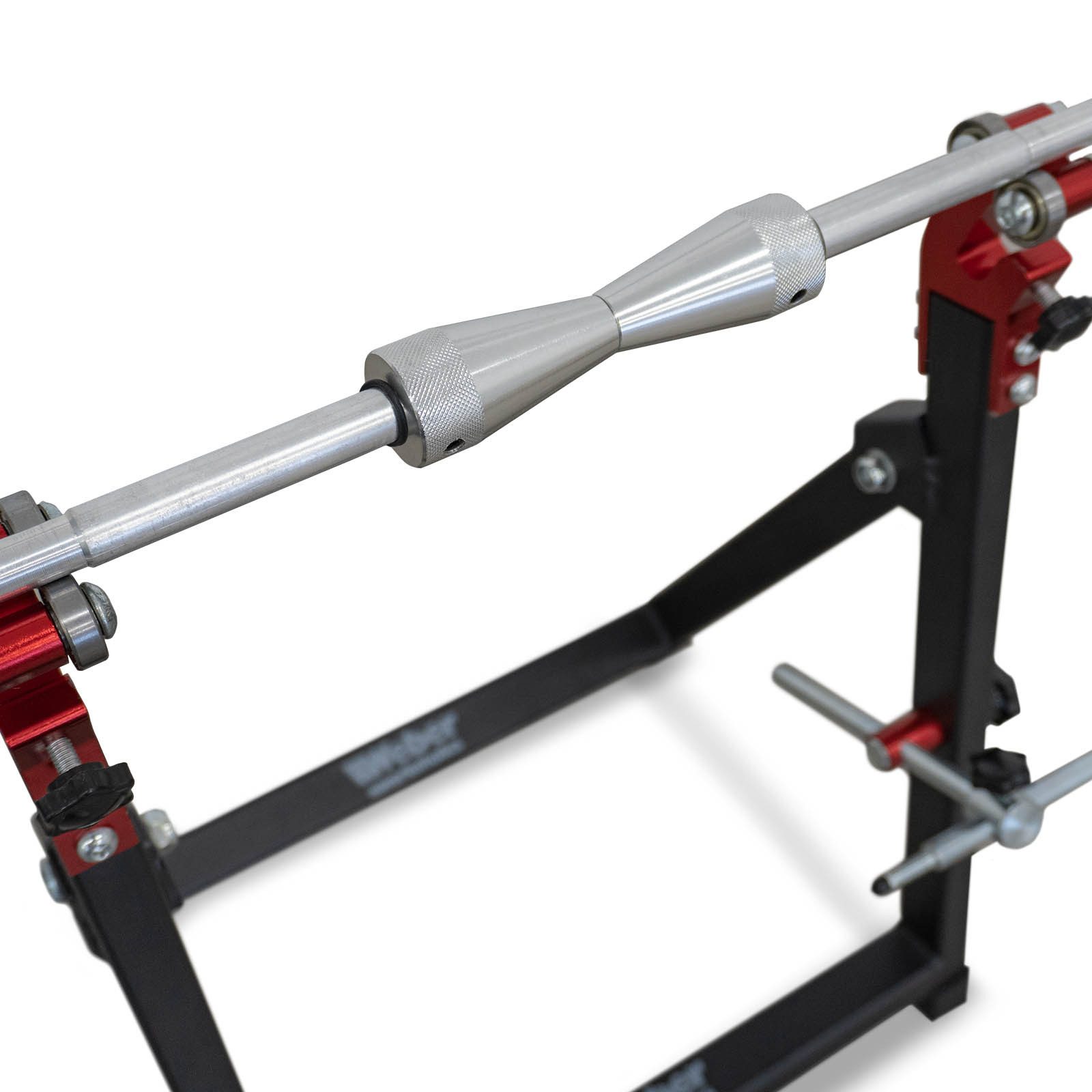 Weber GmbH Reifenwuchtmaschine Motorrad Wuchtgerät / Auswuchtvorrichtung für Motorradreifen, faltbar, für Motorradreifen bis 23 Zoll