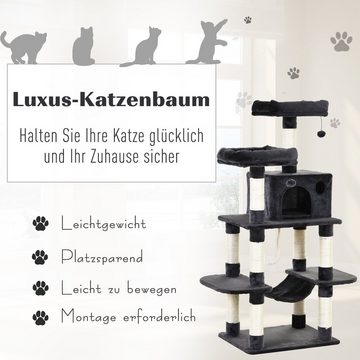 PawHut Kratzbaum Kratzbaum mit Hängematte und Spielbällen