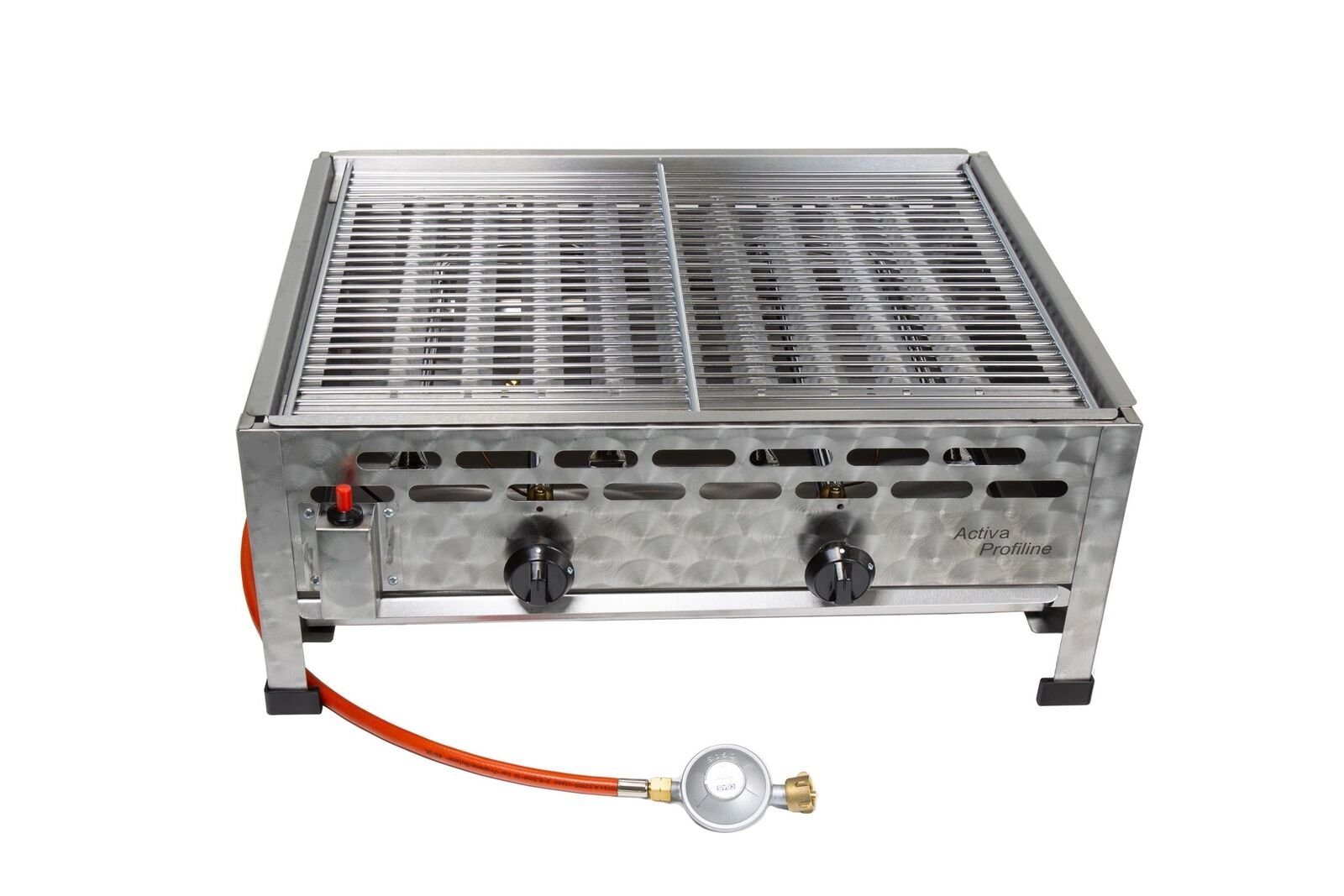 Activa Gasgrill 2X flammiger Gastrobräter Grill mit Grillrost