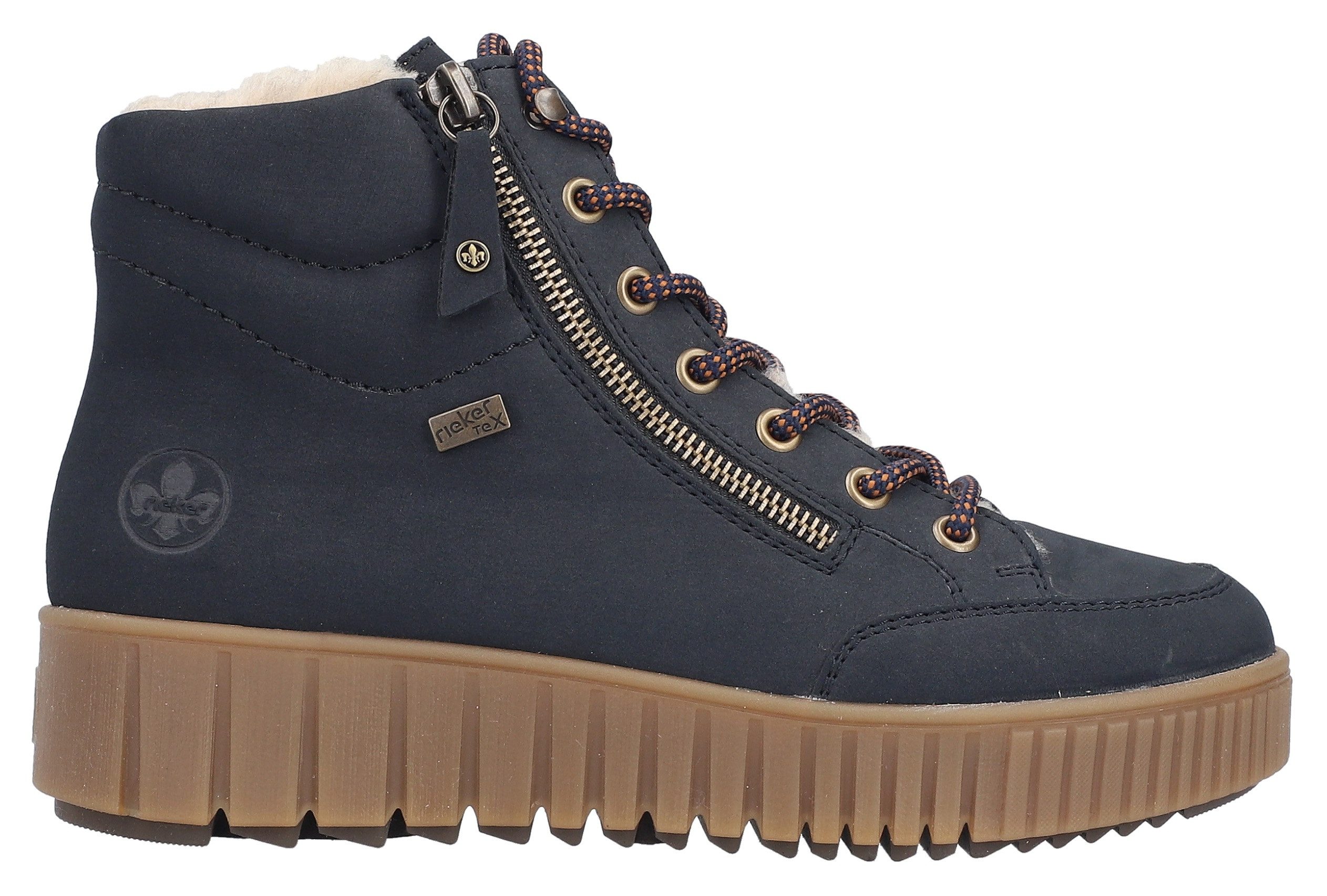 Rieker Winterboots Plateaustiefelette, Schnürboots mit Warmfutter und TEX-Ausstattung