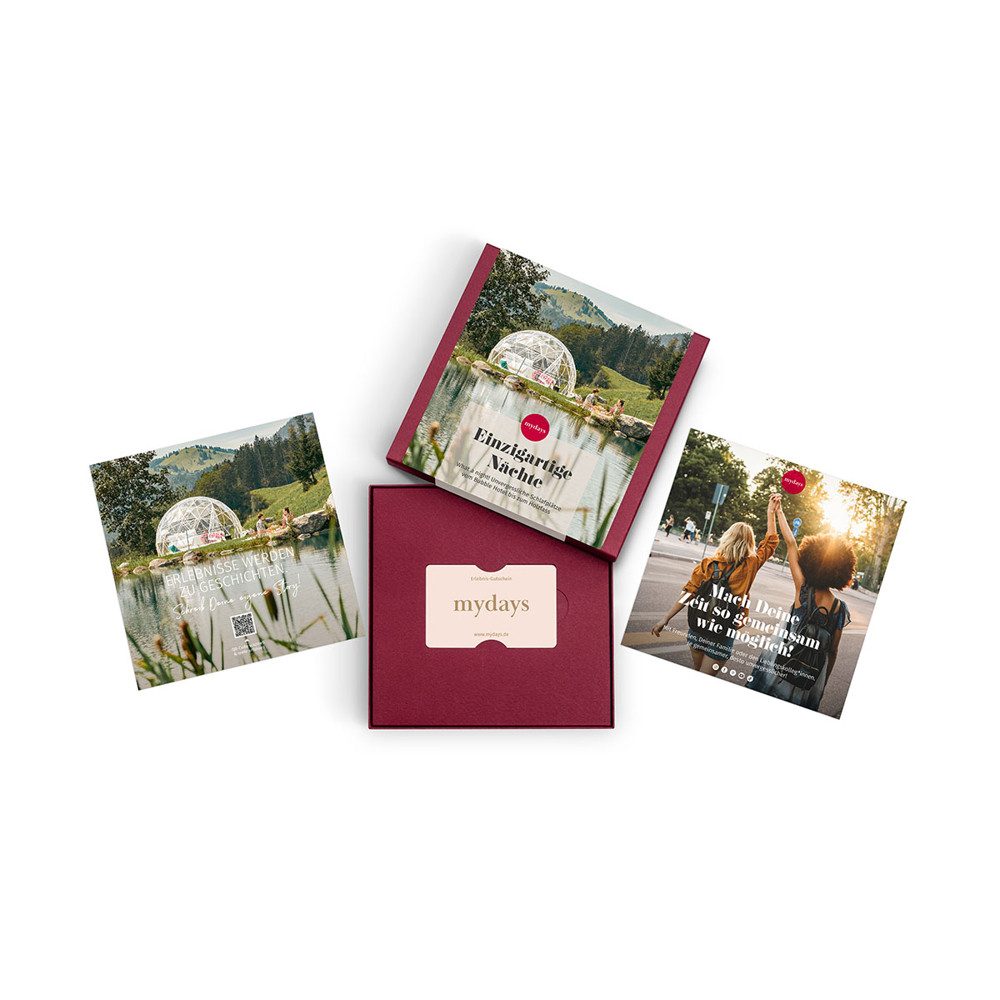 mydays Erlebnisgutschein Geschenkbox Einzigartige Nächte, Dauer: