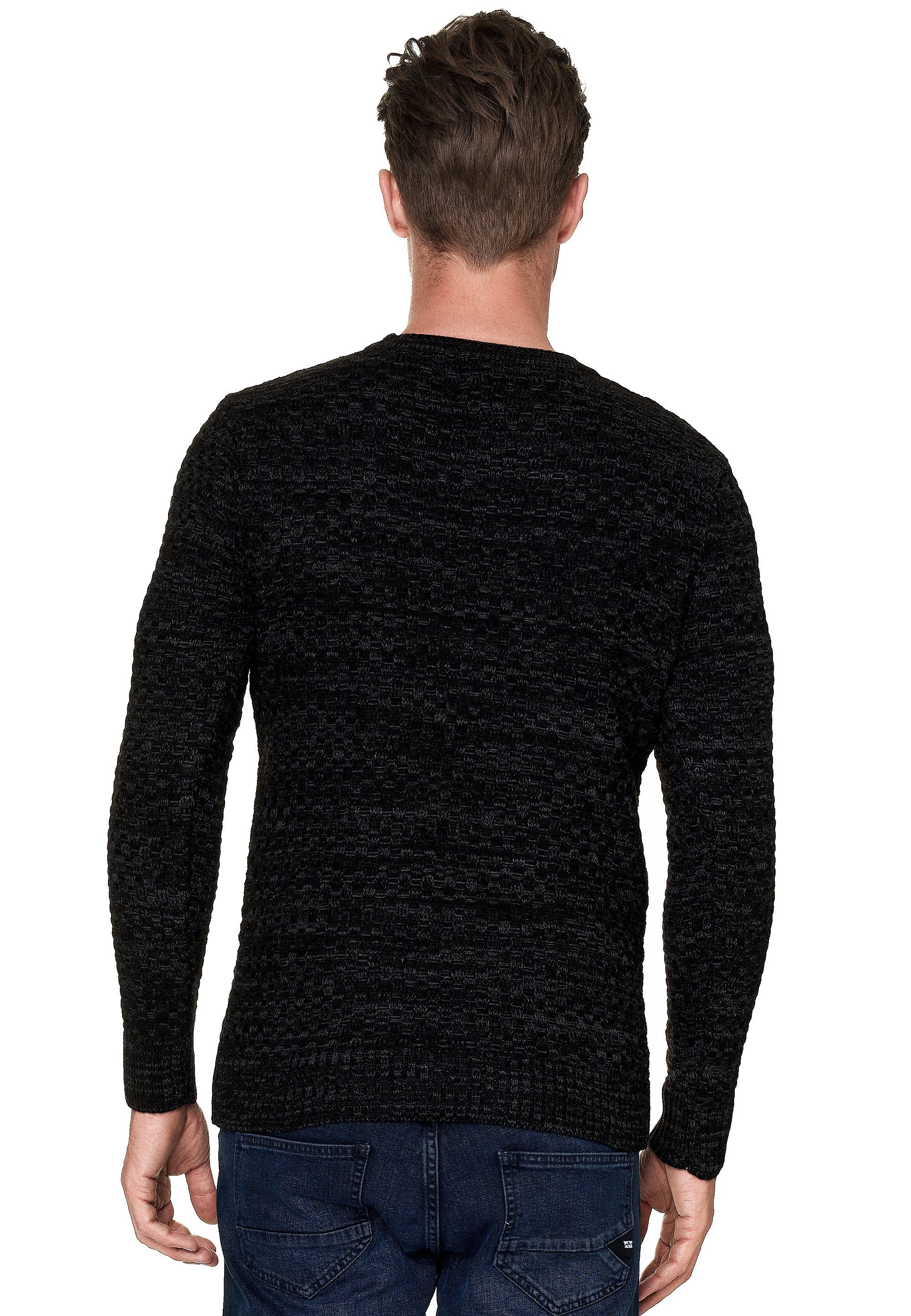 Rusty Neal Strickpullover im melierten Design