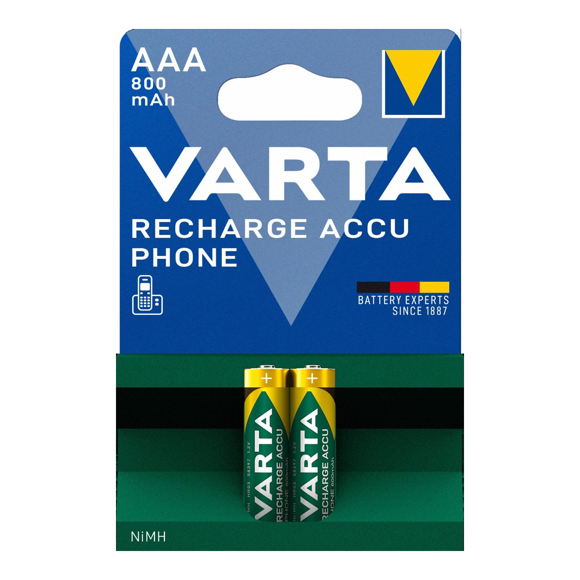 VARTA VARTA Phonepower Accu T398 Mico/AAA/HR03,800mAh Akkupacks