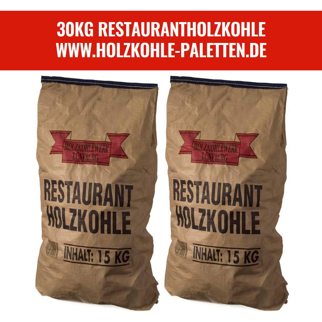 Magna Holzkohle Restaurantholzkohle Set, 2x 15KG, 30 kg