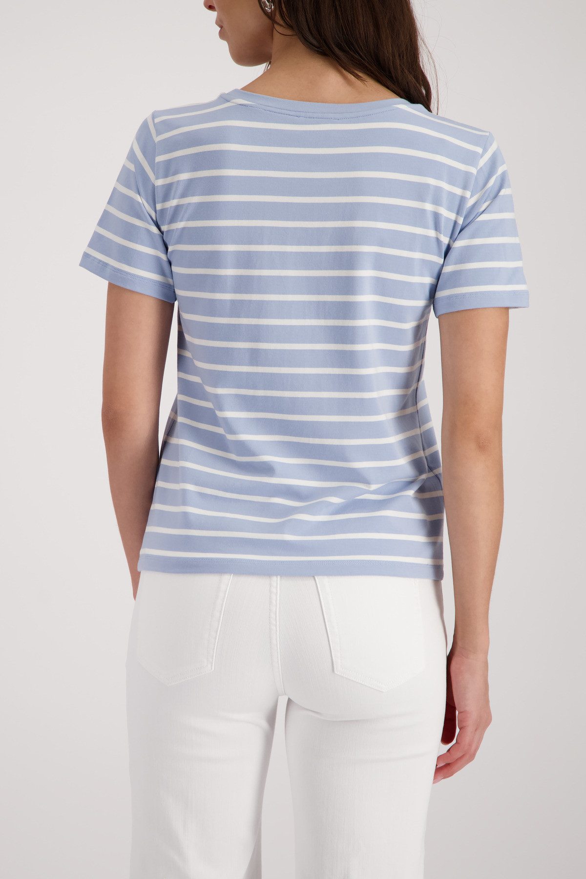 Monari Rundhalsshirt mit Streifen