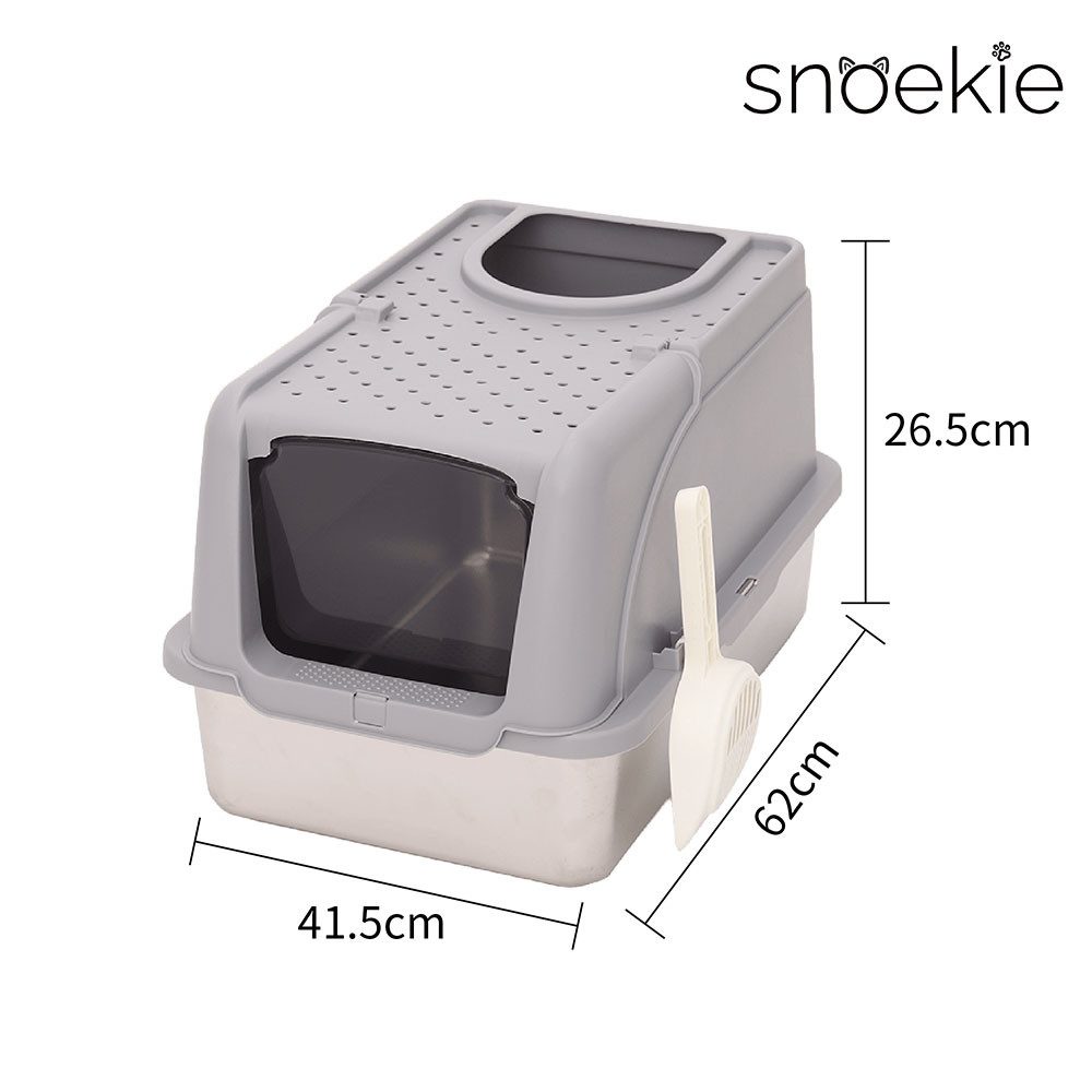 SNOEKIE Tiertransportbox Snoekie Geschlossene Katzen-Toilette aus Edelstahl