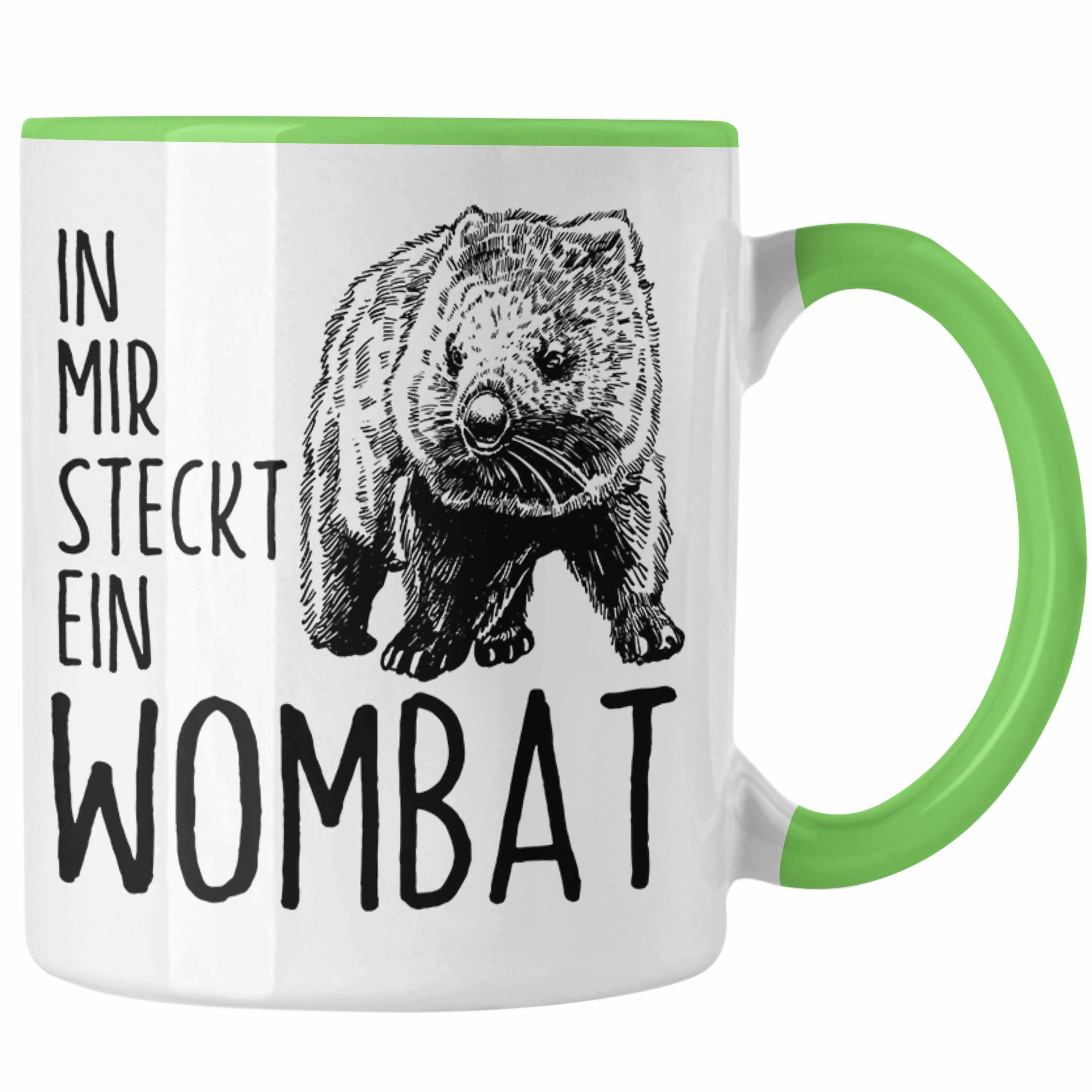 Trendation Tasse Wombat Tasse Geschenk für Wombat Liebhaber In Mir Steckt Ein Wombat Grün