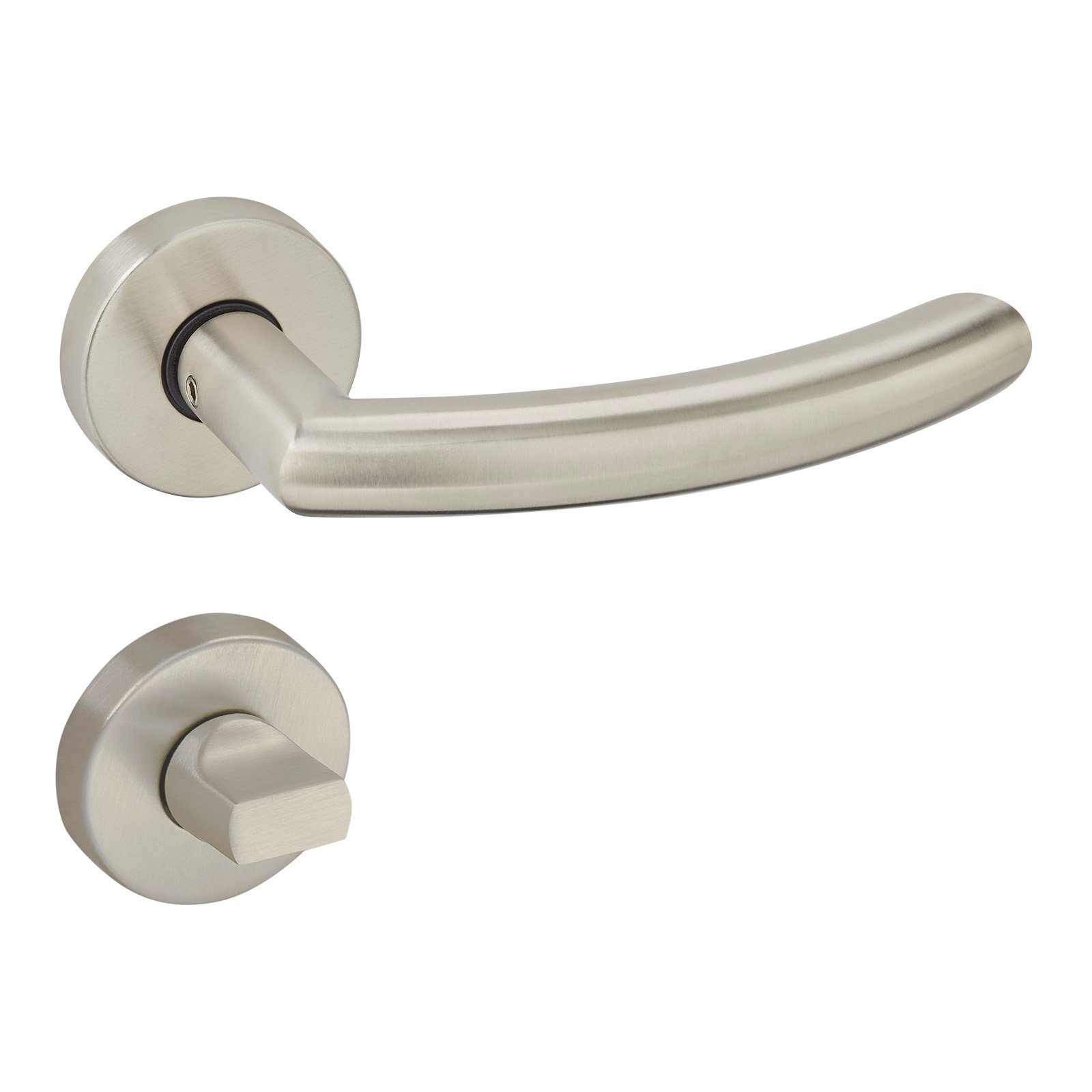 SO-TECH® Drückergarnitur Türdrücker LINUS Edelstahl gebürstet Rund Rosette, günstig online kaufen