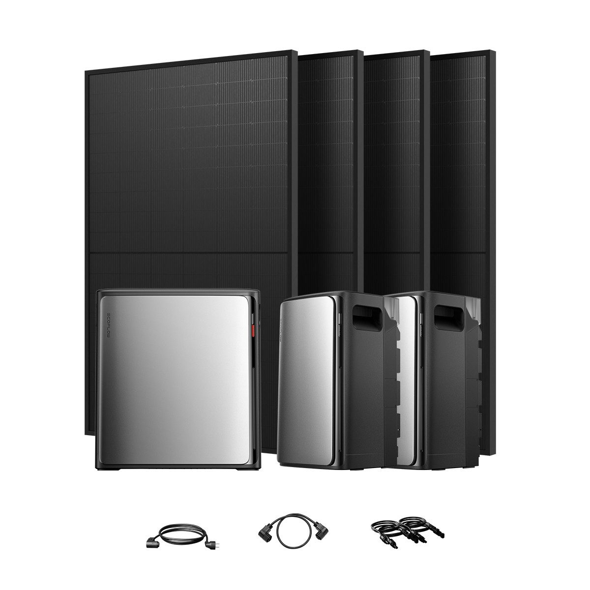 Ecoflow Balkonkraftwerk 1820W ECOFLOW STREAM Ultra X 3,84kWh Speicher mit STREAM AC Pro, (1 x/2 x/3 x ECOFLOW STREAM AC Pro 1,92kWh Speicher (optional), 4 MPPT Solareingang mit integriertem Mikro-Wechselrichter