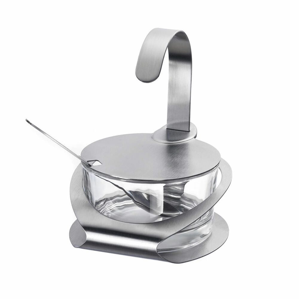 WESTMARK Zuckerdose Parmesan-/Zuckertopf »Wien«, Edelstahl, Glas, rostfreier Edelstahl, spülmaschinengeeignet, 150 ml