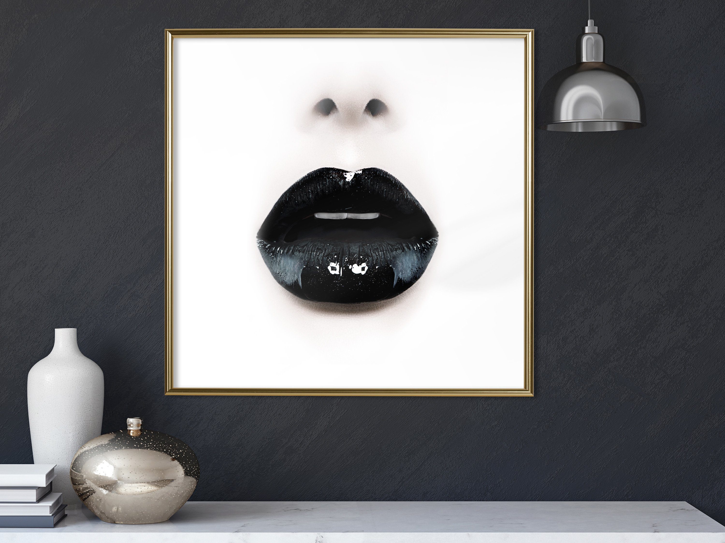 Artgeist Poster Black Lipstick