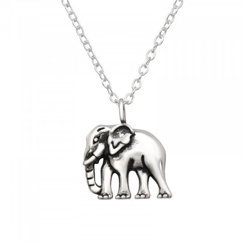 ALEXANDER YORK Kette mit Anhänger ELEFANT, 2-tlg., 925 Sterling Silber