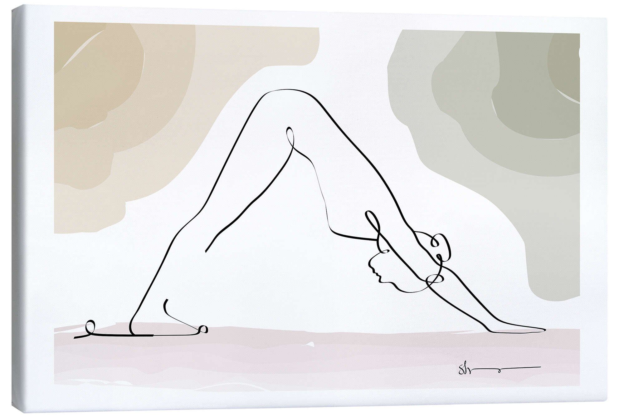 Posterlounge Wandbild Herabschauender Hund (Adhomukha Shvanasana), Yoga In Art, erhältlich als Poster, Leinwandbild, Wandsticker oder Acrylglasbild