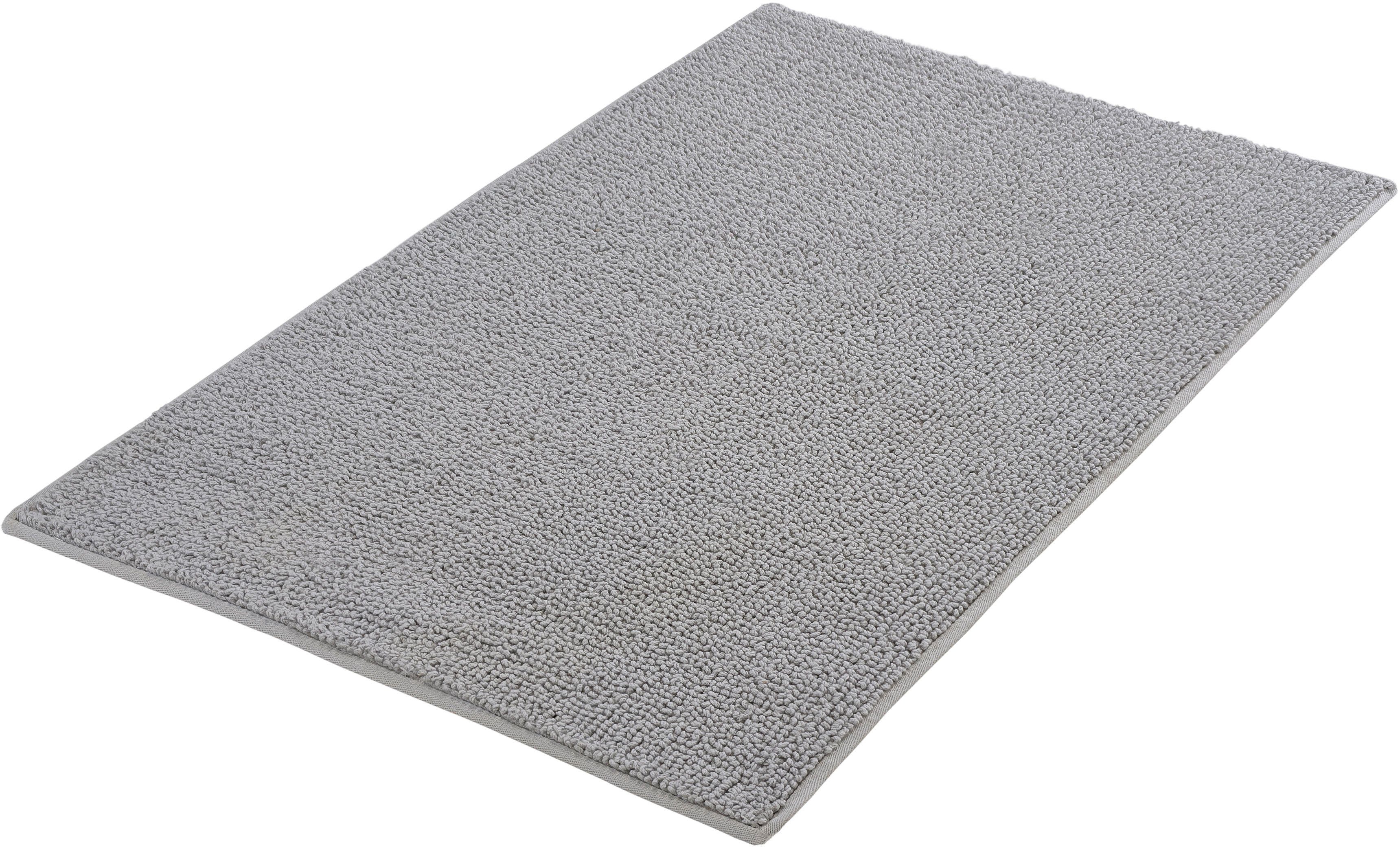 Kleine Wolke Badematte Chrissy, Badvorleger, Badezimmer Teppich, Höhe 10 mm, rutschhemmend beschichtet, beidseitig nutzbar, fußbodenheizungsgeeignet, Baumwolle, rechteckig, Badteppich, Uni Farben