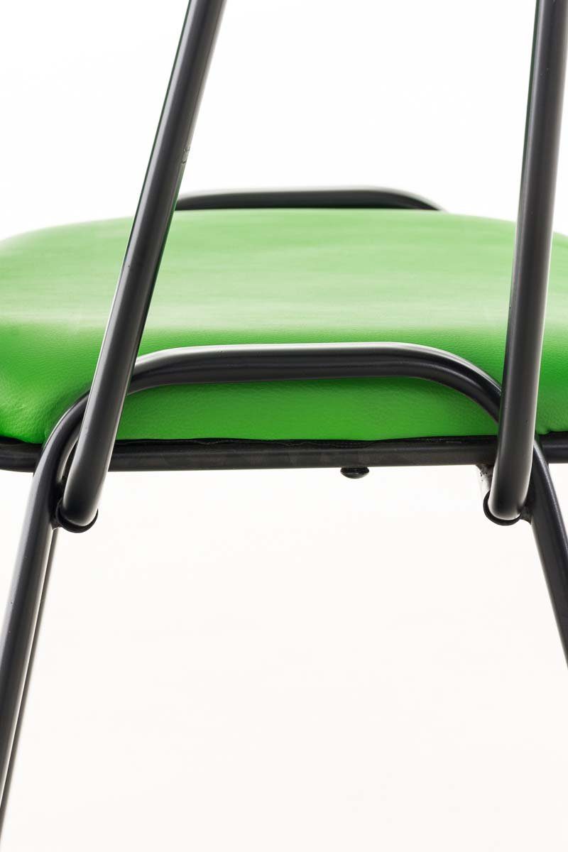 CLP Besucherstuhl Ken Kunstleder, Klapptisch& Sitzfläche gepolsterte grün
