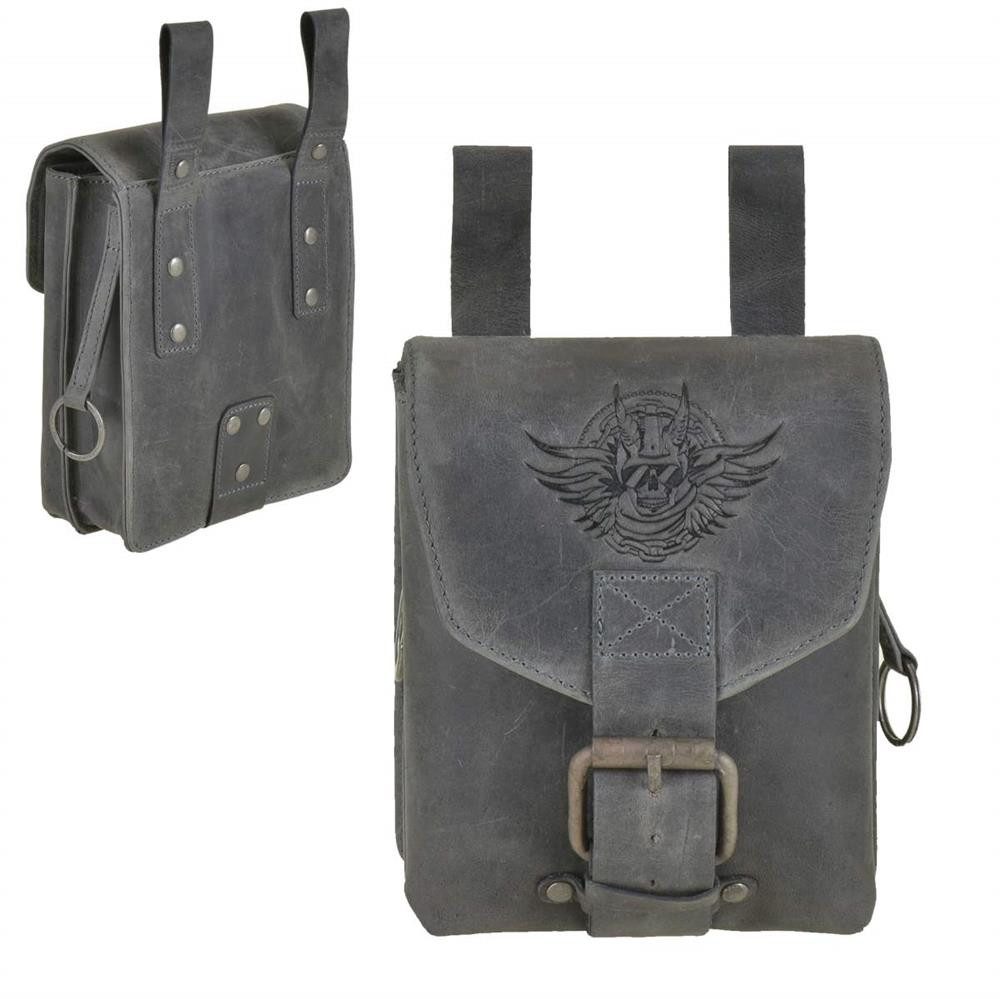 Greenburry Gürteltasche Vintage Biker, große Bikertasche 15x19cm, für Motorradfahrer Biker, lange Schlaufen