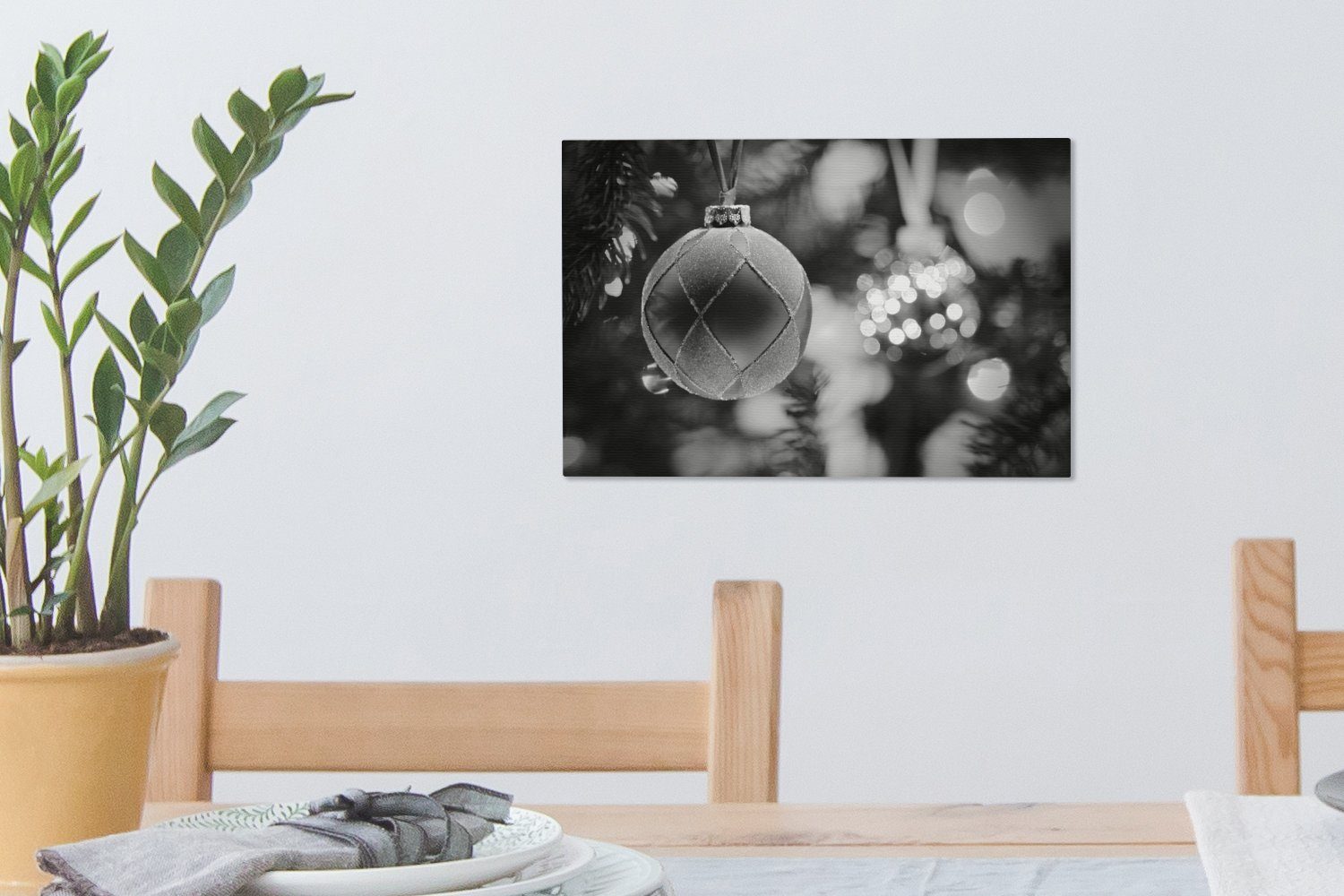 einem, von Wanddeko, St), (1 Weihnachtsschmuck Eine Leinwandbild Nahaufnahme Aufhängefertig, Leinwandbilder, 30x20 an dekorativem OneMillionCanvasses® cm Wandbild
