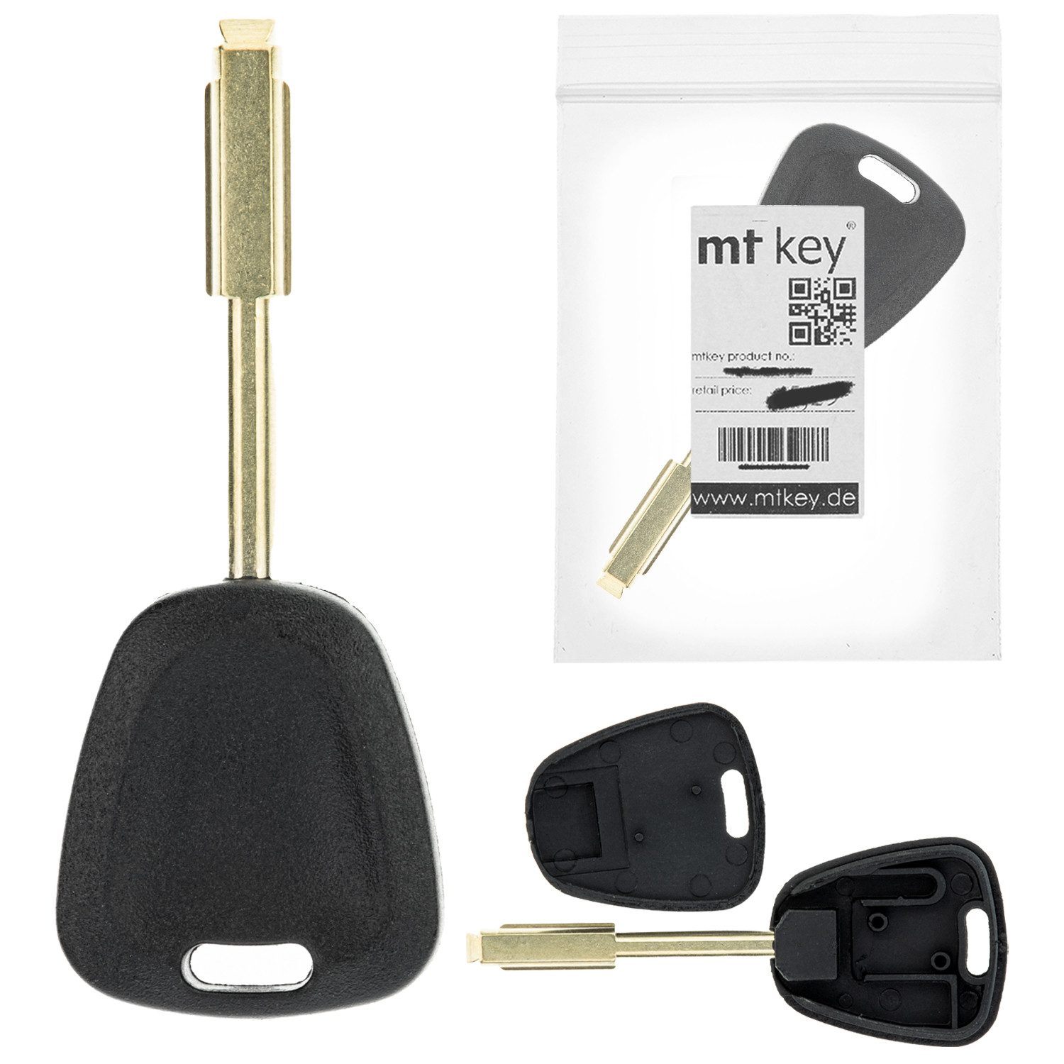 mt-key Schlüsseltasche MT KEY Auto Ersatz Schlüssel TBE1, für JAGUAR SOVEREIGN (99-06); XJ (98-02)
