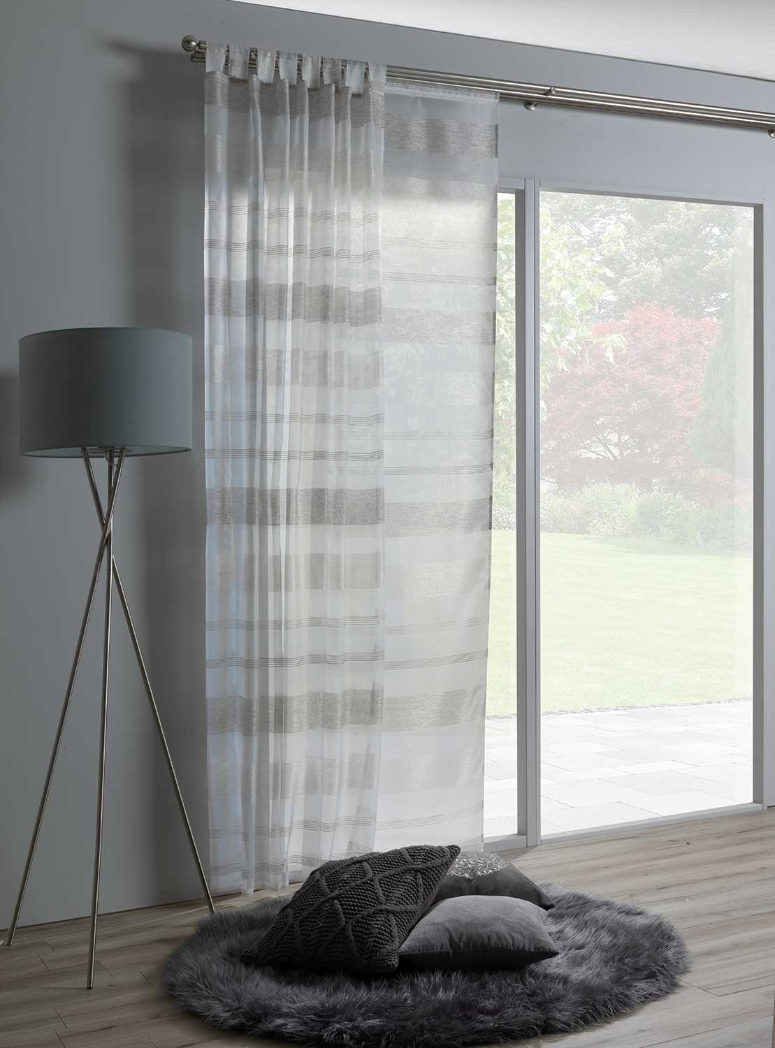x Braun, Vorhang Weiß, B LAINA, L Schlaufe, cm, Flächen, 60 245 Home4You, transparent