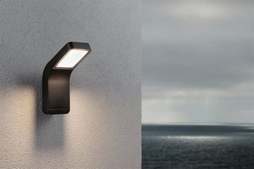 Paulmann LED Außen-Wandleuchte Kulma IP44 90x174mm 3000K 7,5W 520lm 230V Anthrazit Aluminium, LED fest integriert, Warmweiß, seewasserresistent