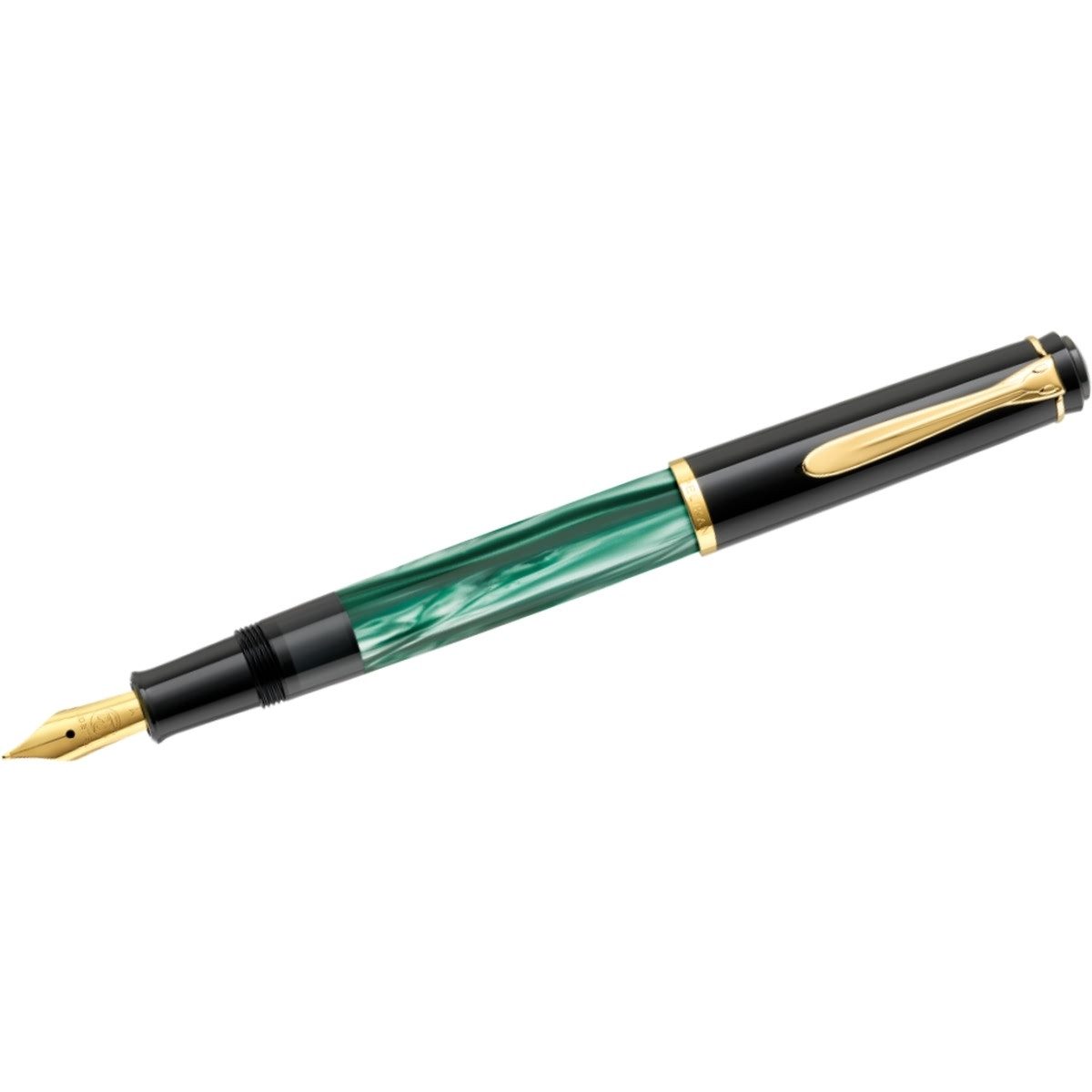 Pelikan Füllfederhalter Füllhalter M200 F grün-marmoriert