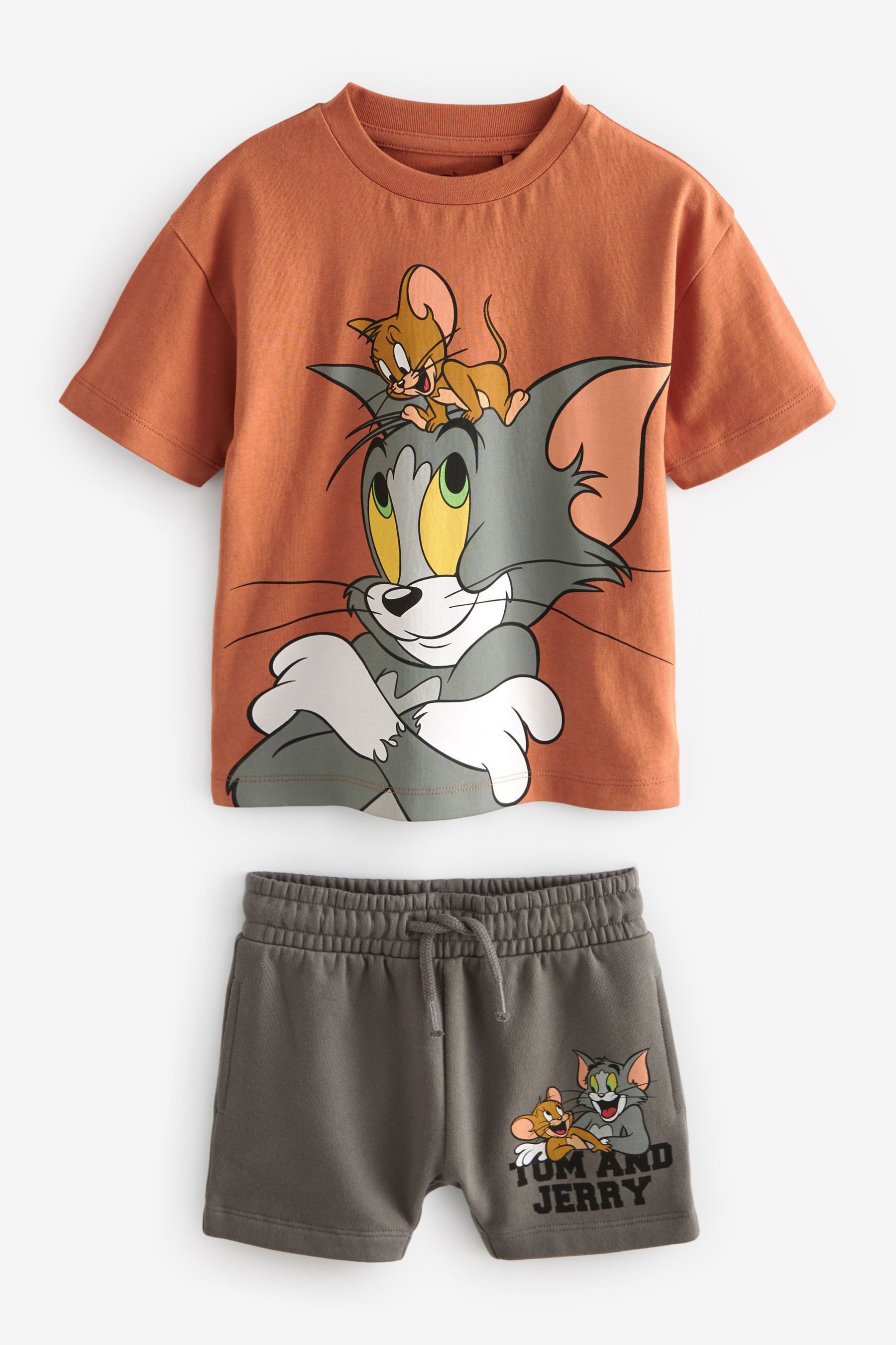 Next T-Shirt & Shorts Kurzarm-T-Shirt und Shorts im Set, Tom und Jerry (2-tlg)