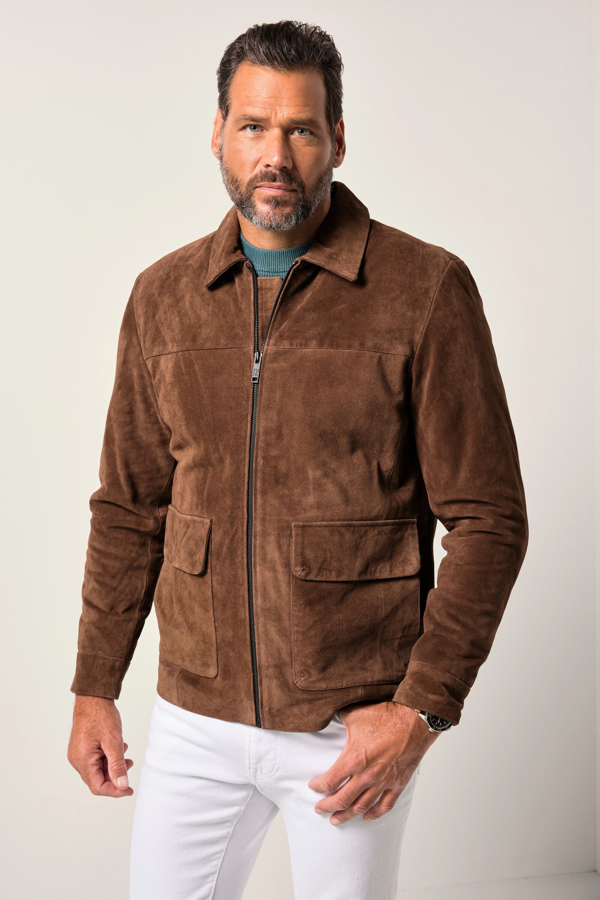 JP1880 Lederjacke Lederjacke kerniges Rindvelourleder bis 7 XL günstig online kaufen