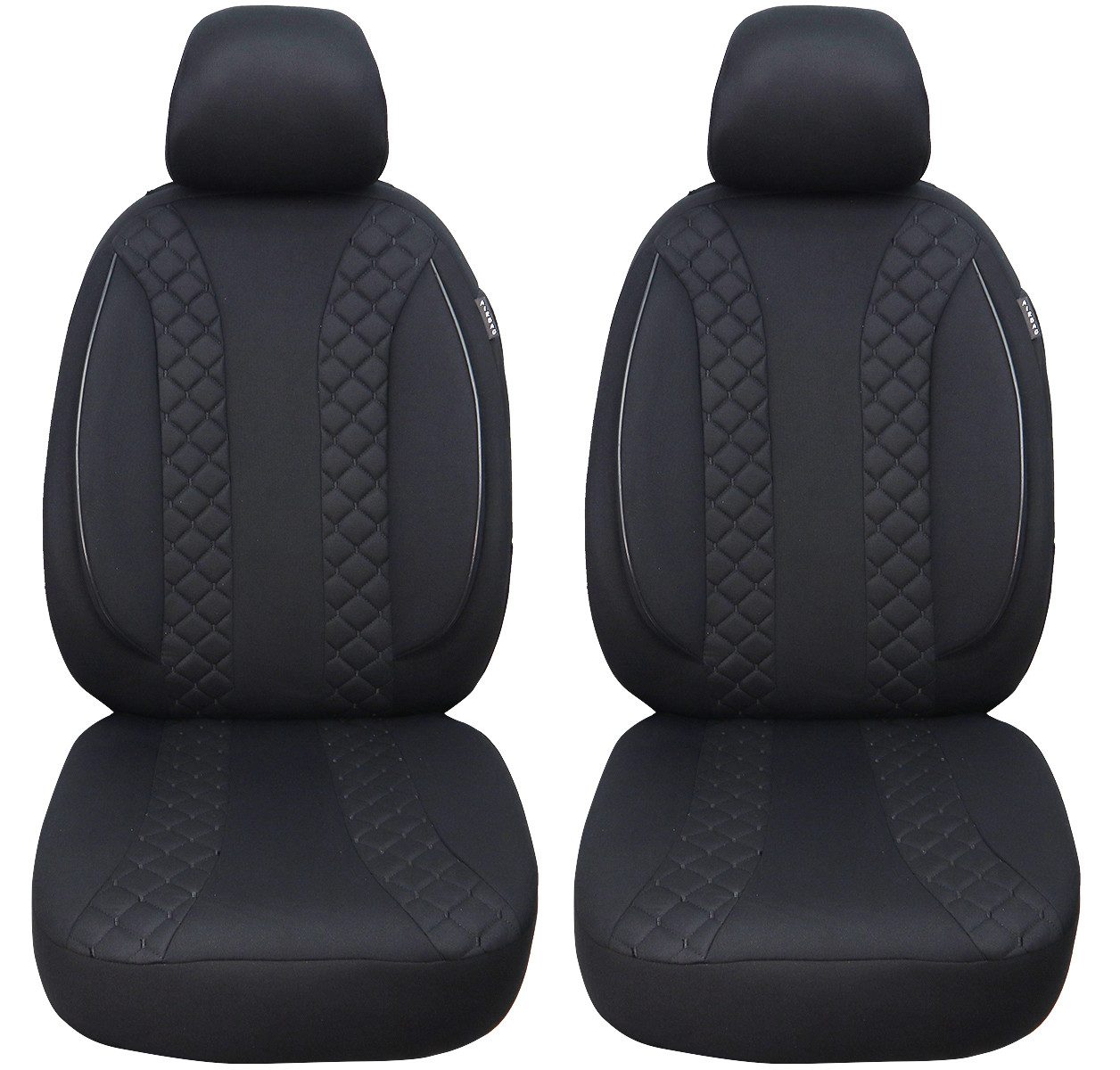 BREMER SITZBEZÜGE Autositzbezug für VW Caddy BJ 2003-10 (N304), Set, 2-tlg., Schonbezüge Sitzbezüge Fahrer und Beifahrer, in Schwarz