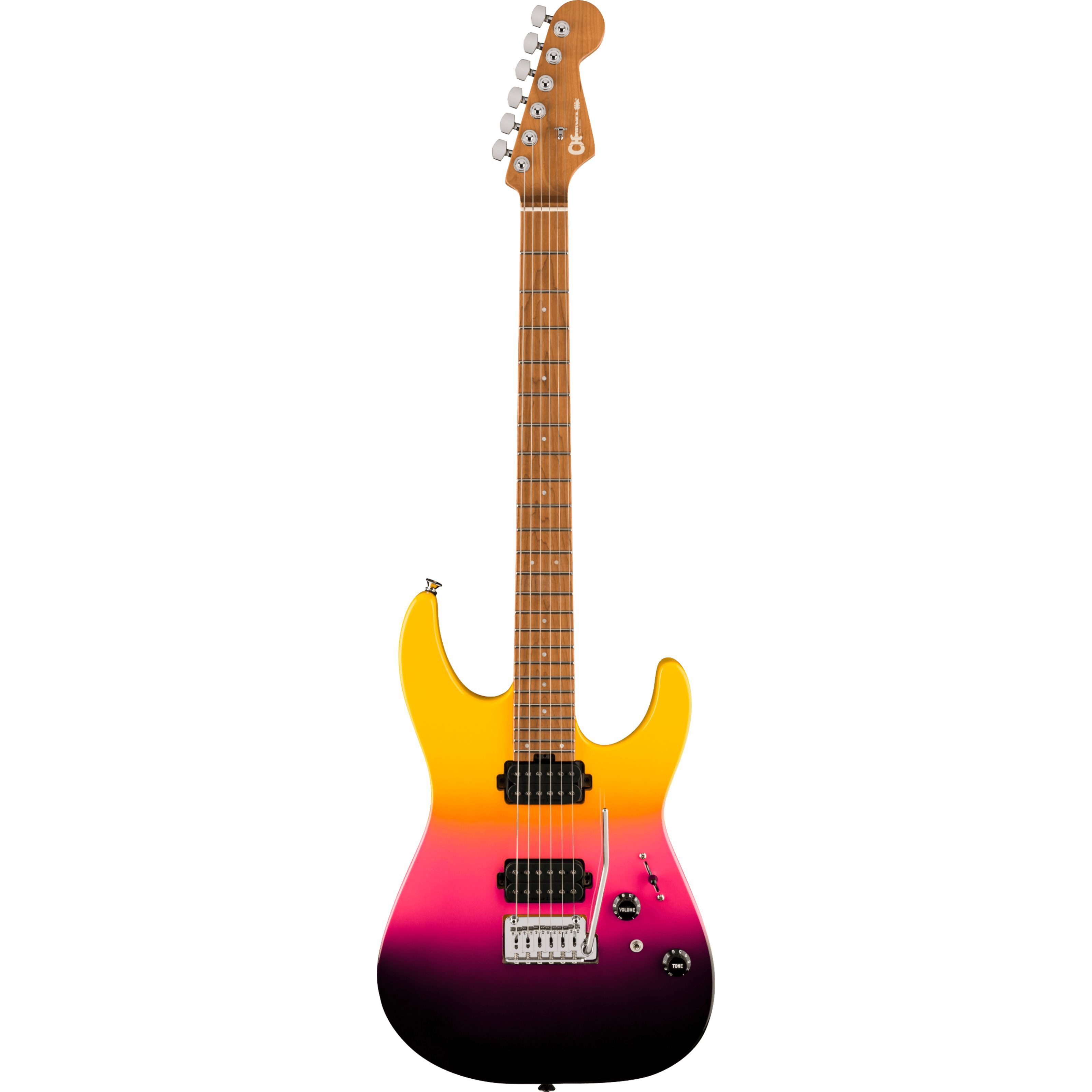 Charvel E-Gitarre, E-Gitarren, ST-Modelle, Pro-Mod DK24 HH 2PT CM Malibu Sunset - E-Gitarre