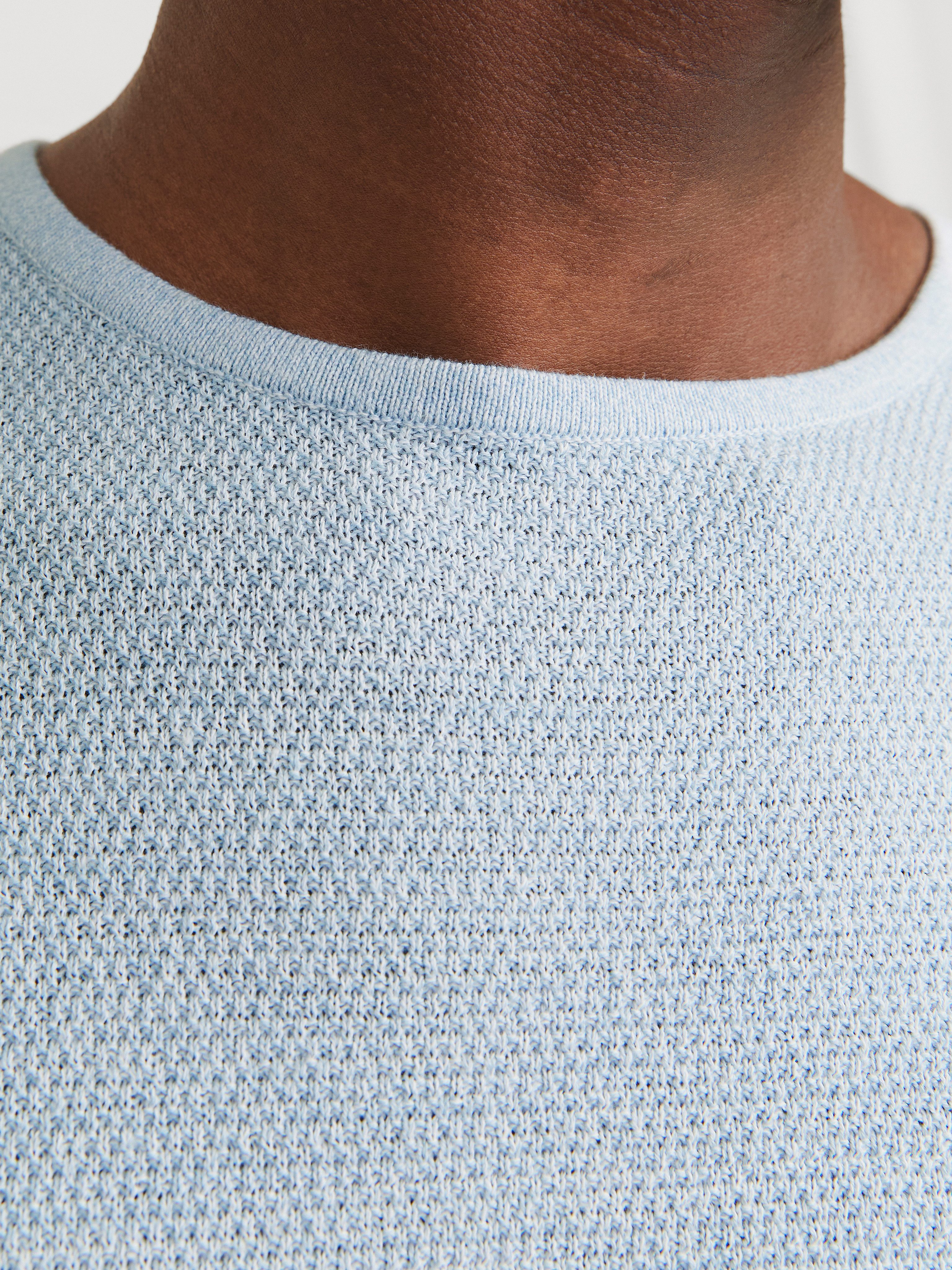 Jack & Jones Rundhalspullover JJEGEORGE KNIT CREW NECK NOOS mit Strick Optik – Bild 3 von 5