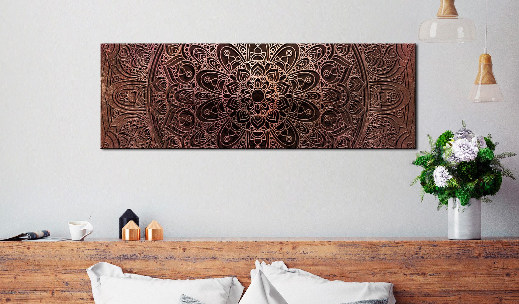 Artgeist Wandbild Mandala: Amber Silence