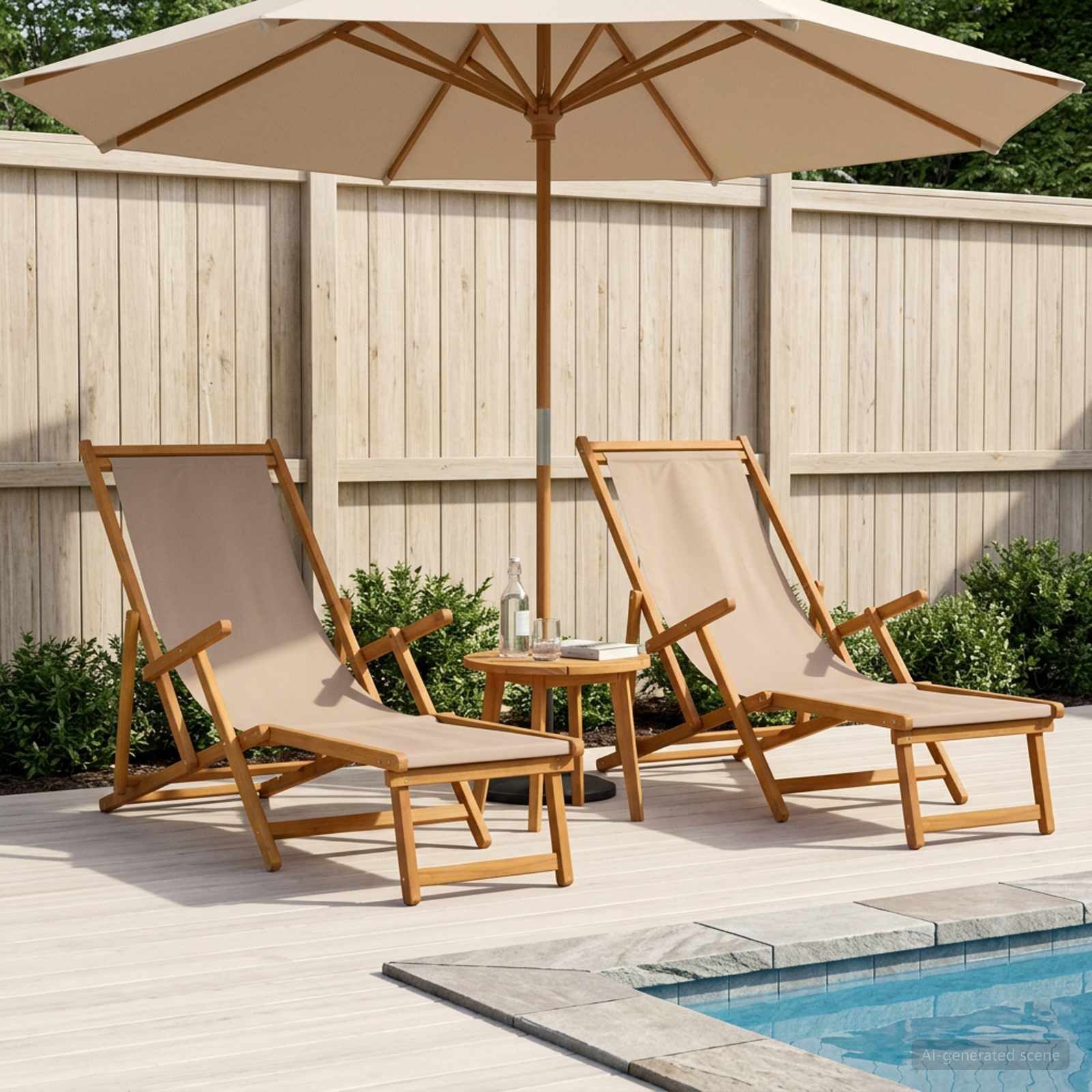 vidaXL Gartenliege Klappbare Sonnenliege 2 stk. 3 Position Taupe, 2 St.
