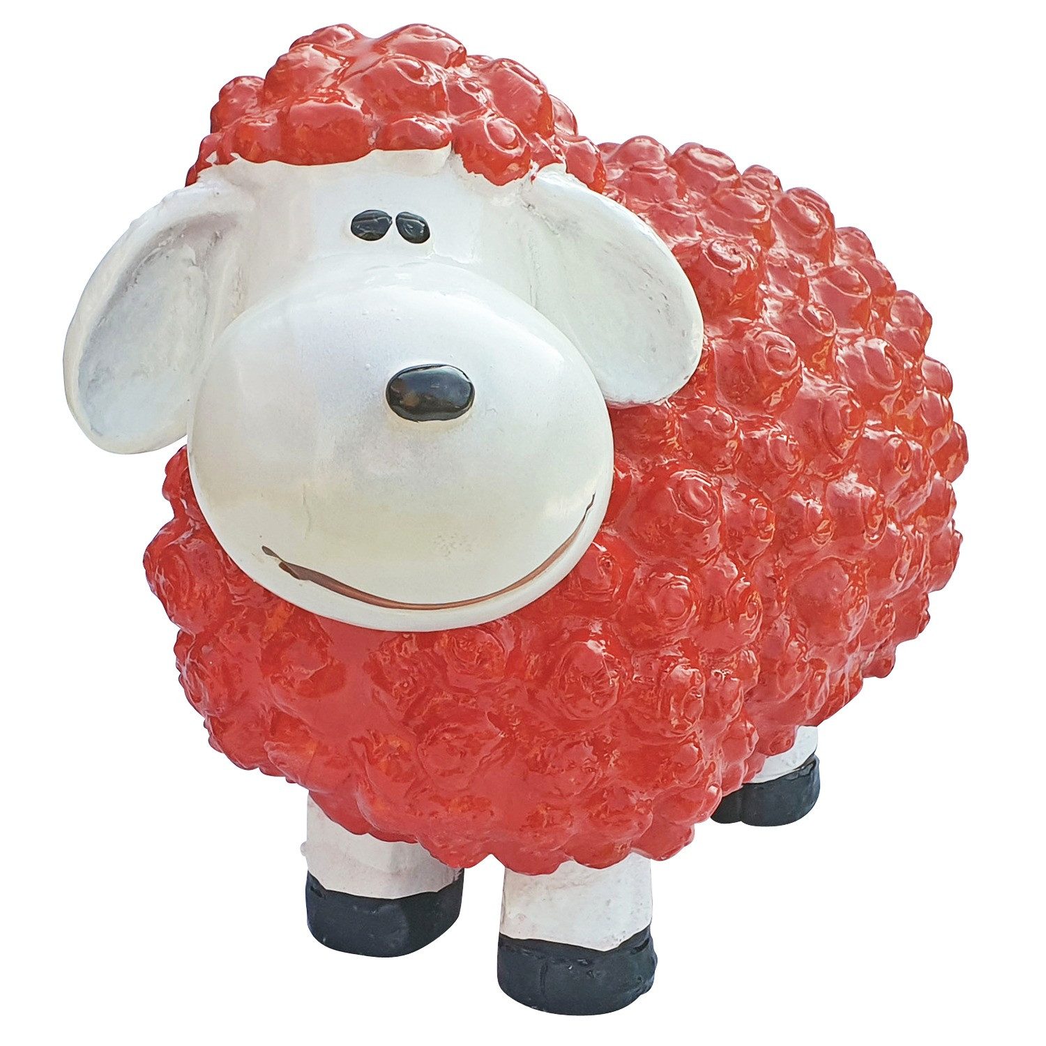 Fachhandel Plus Tierfigur Deko Schaf mittel Gartenfigur Schaf Bunte Schafe für den Garten (1 St), Farbenfrohe Gartenfigur