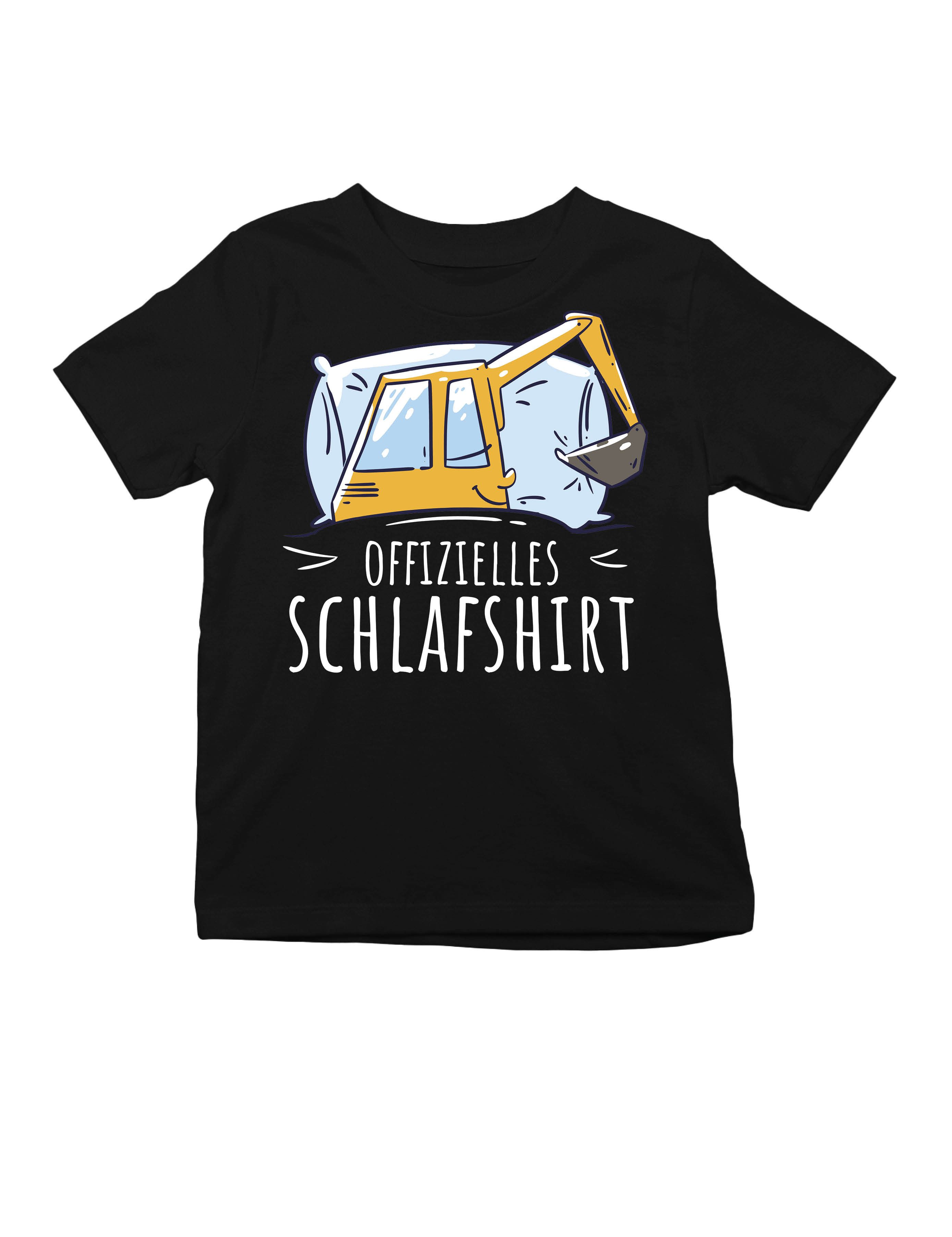 Print-Shirt Kinder T-Shirt "Bagger Schlafshirt" lustig Aufdruck Geschenk Statement