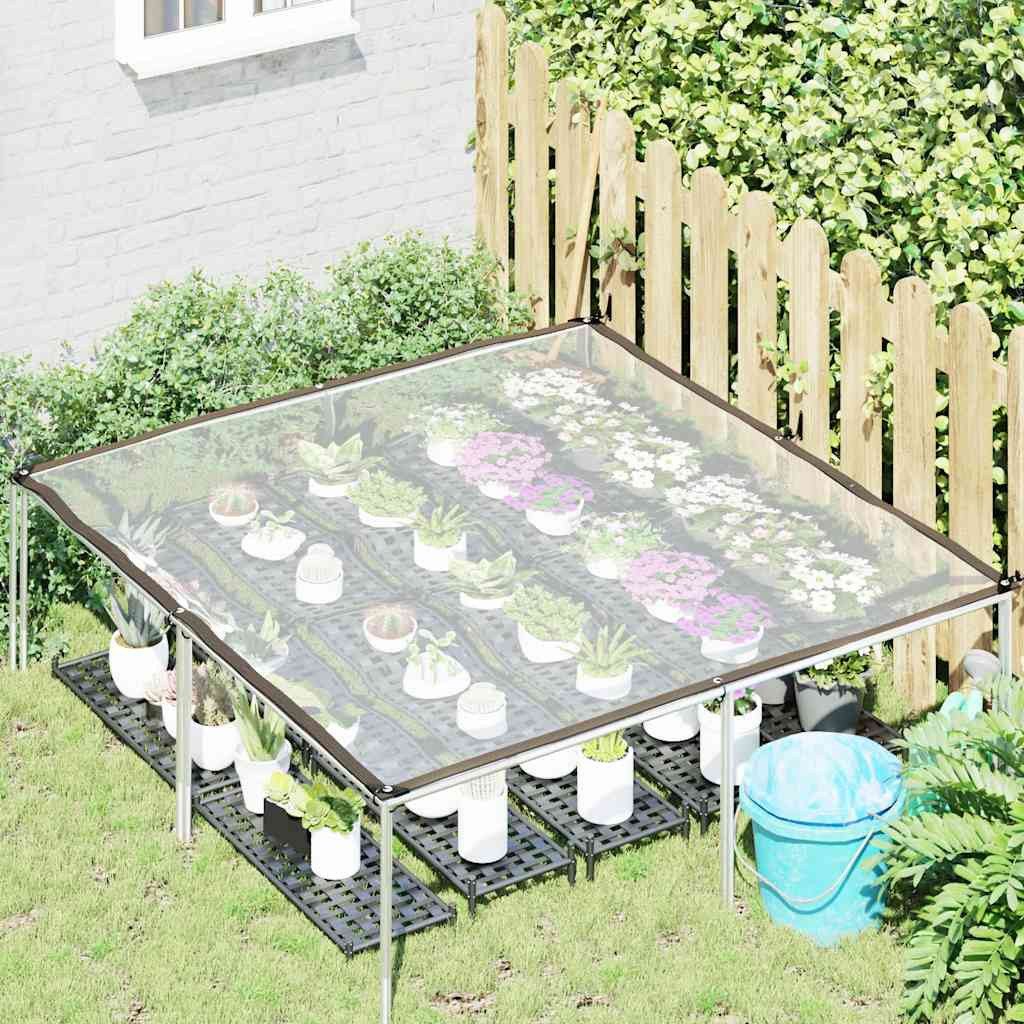vidaXL Schutzplane Klare Plane mit Ösen 2x2 m Polyethylen (1-St) – Bild 2 von 5