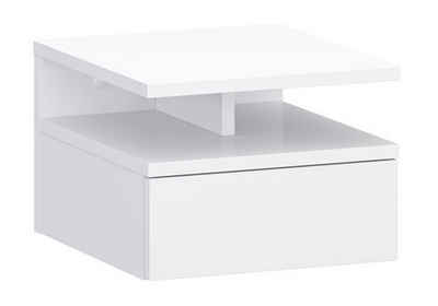 Feldmann-Wohnen Nachttisch T01 (T01, 1-St., Nachtkonsole), 32x35x23cm weiß