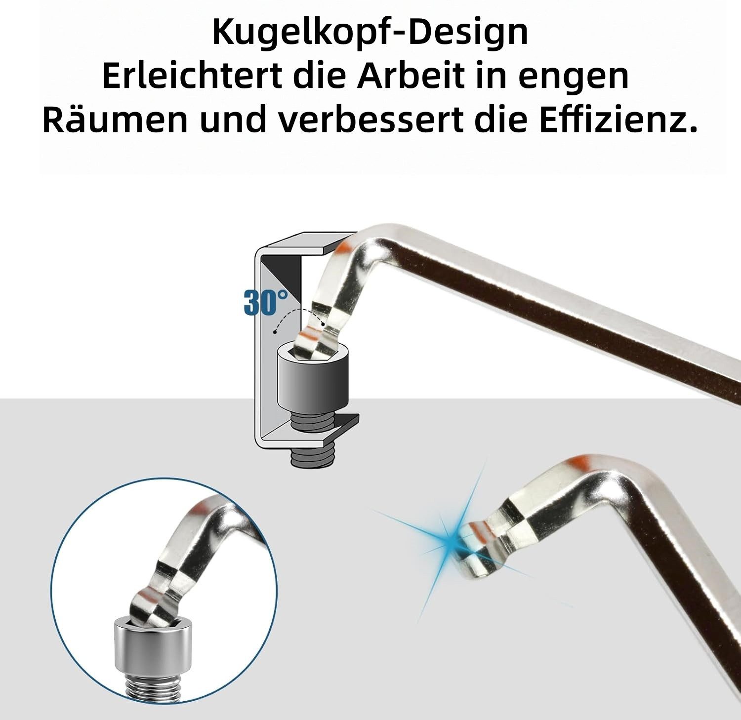 FOUORTUNATE-BEE Ringschlüssel 3-tlg. Fenster-Einstellwerkzeug-Set aus Stahl für Türen & Fenster (3 St), Fenster-Werkzeugset mit 2 Einstellschlüsseln & 1 Ecklage – Bild 3 von 5