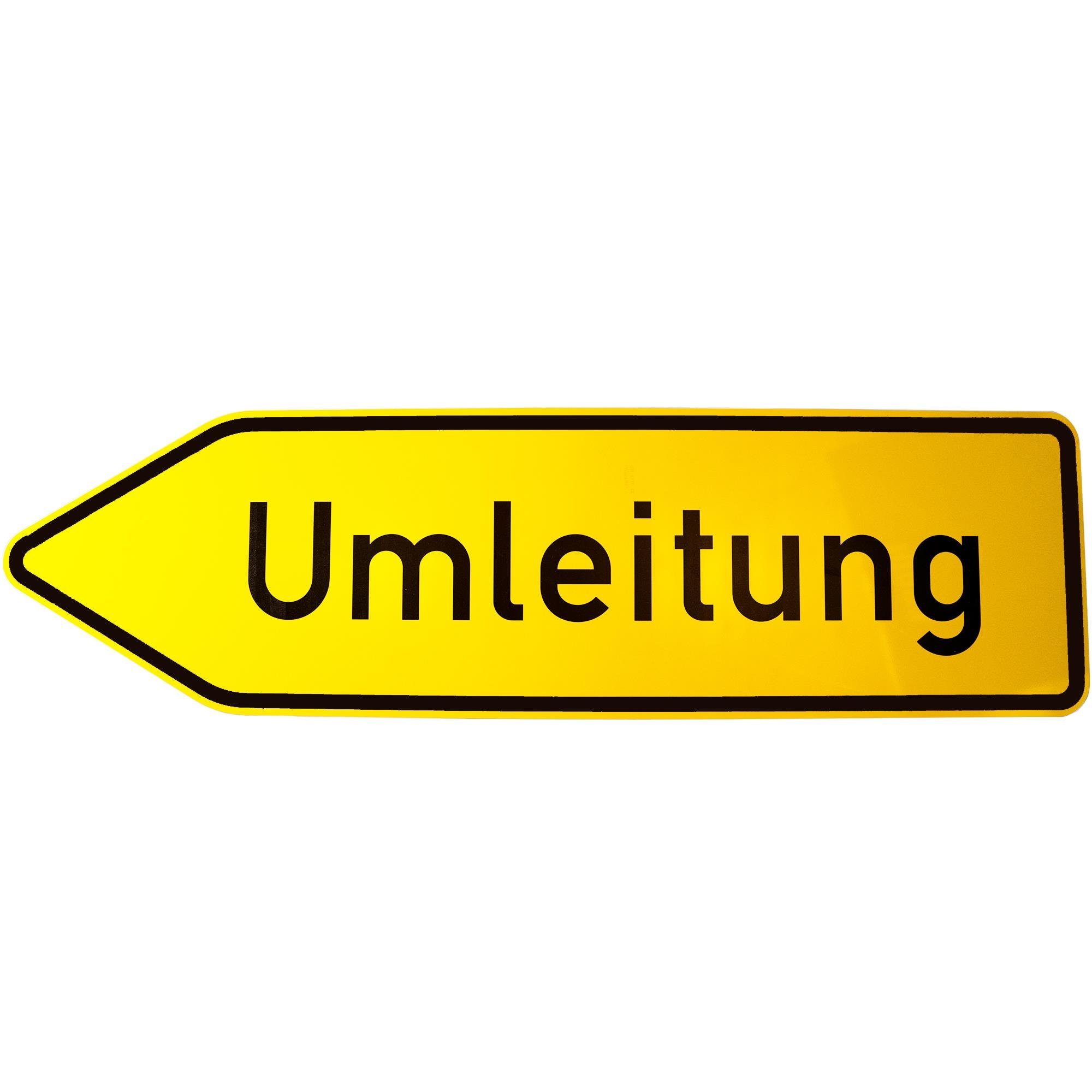 BauSupermarkt24 Verkehrsschild Verkehrszeichen Nr 454-10 " Umleitung links " RA1 454 Straßenschild