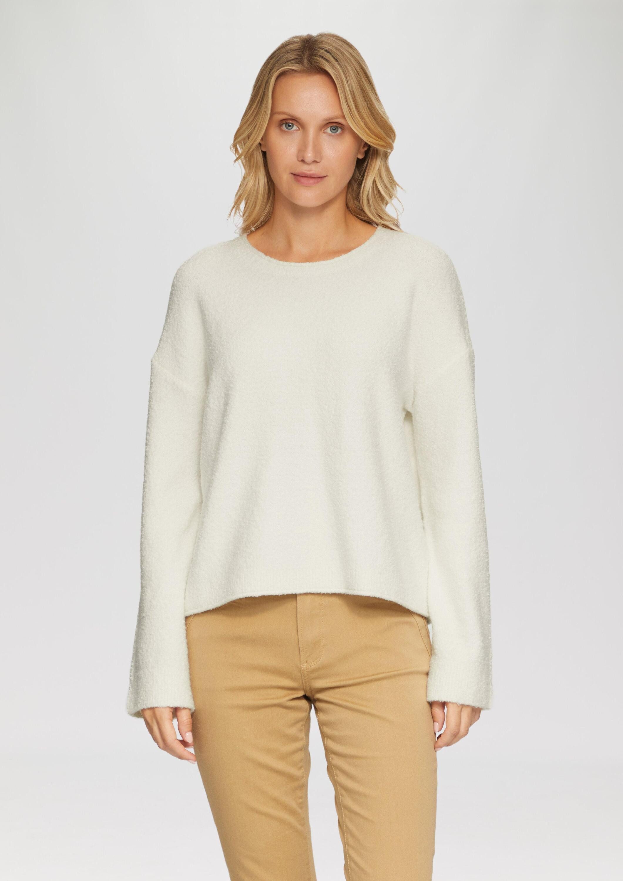 s.Oliver Longpullover Strickpullover Weicher Strickpullover aus Bouclé