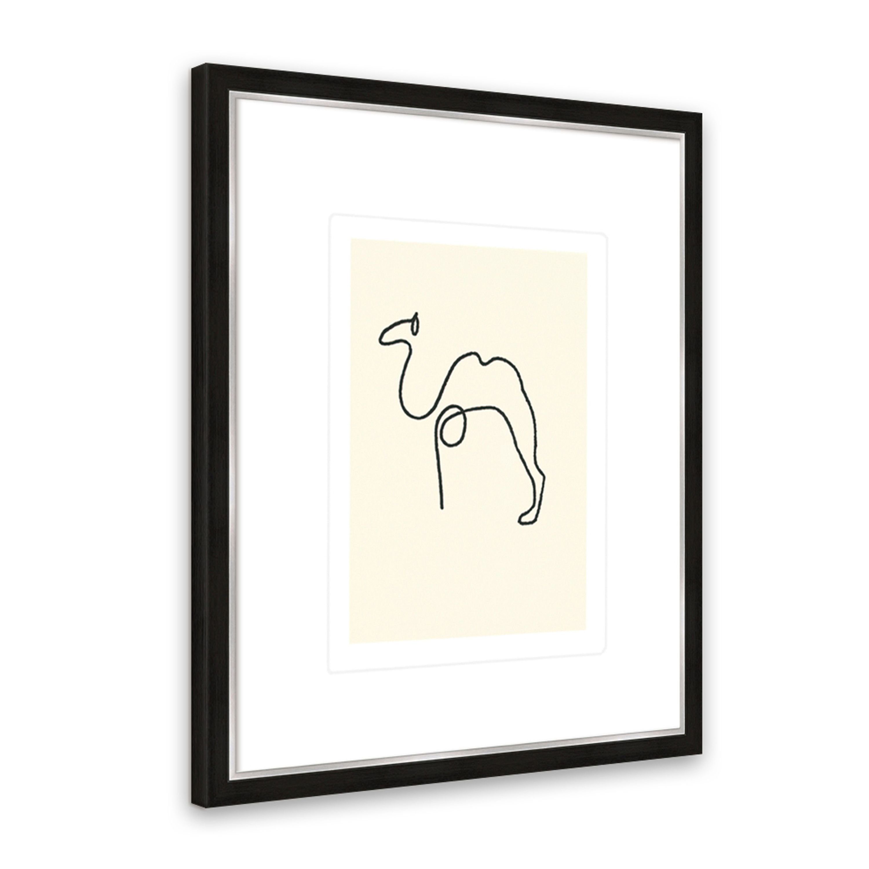 / Picasso mit Rahmen Pablo Bild gerahmt Rahmen Wandbild 53x63cm / artissimo Bild mit Poster