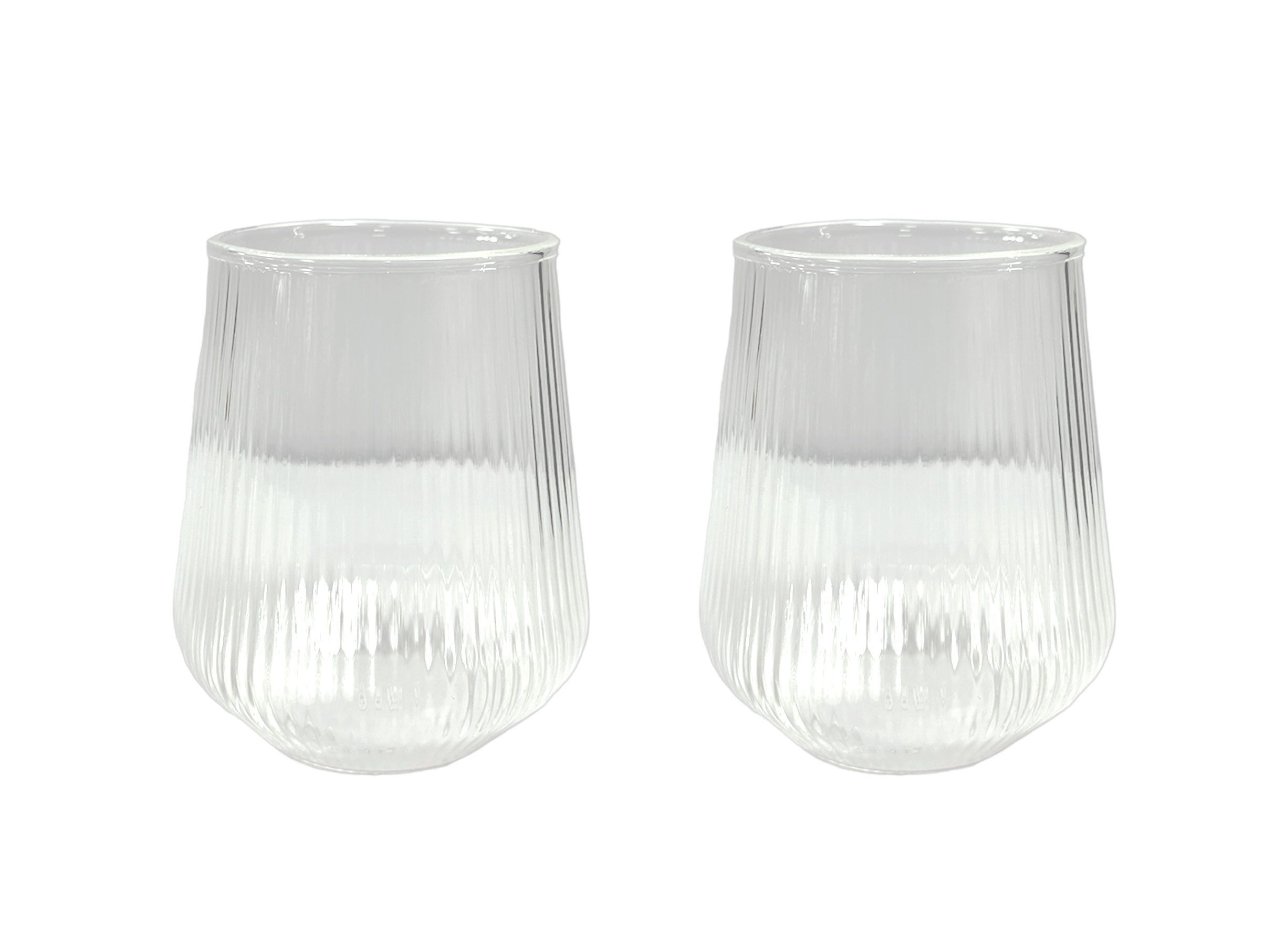 Mulex Gläser-Set Mulex-Riffle, Glas, 2er Set Borosilikatglas - 300 ml