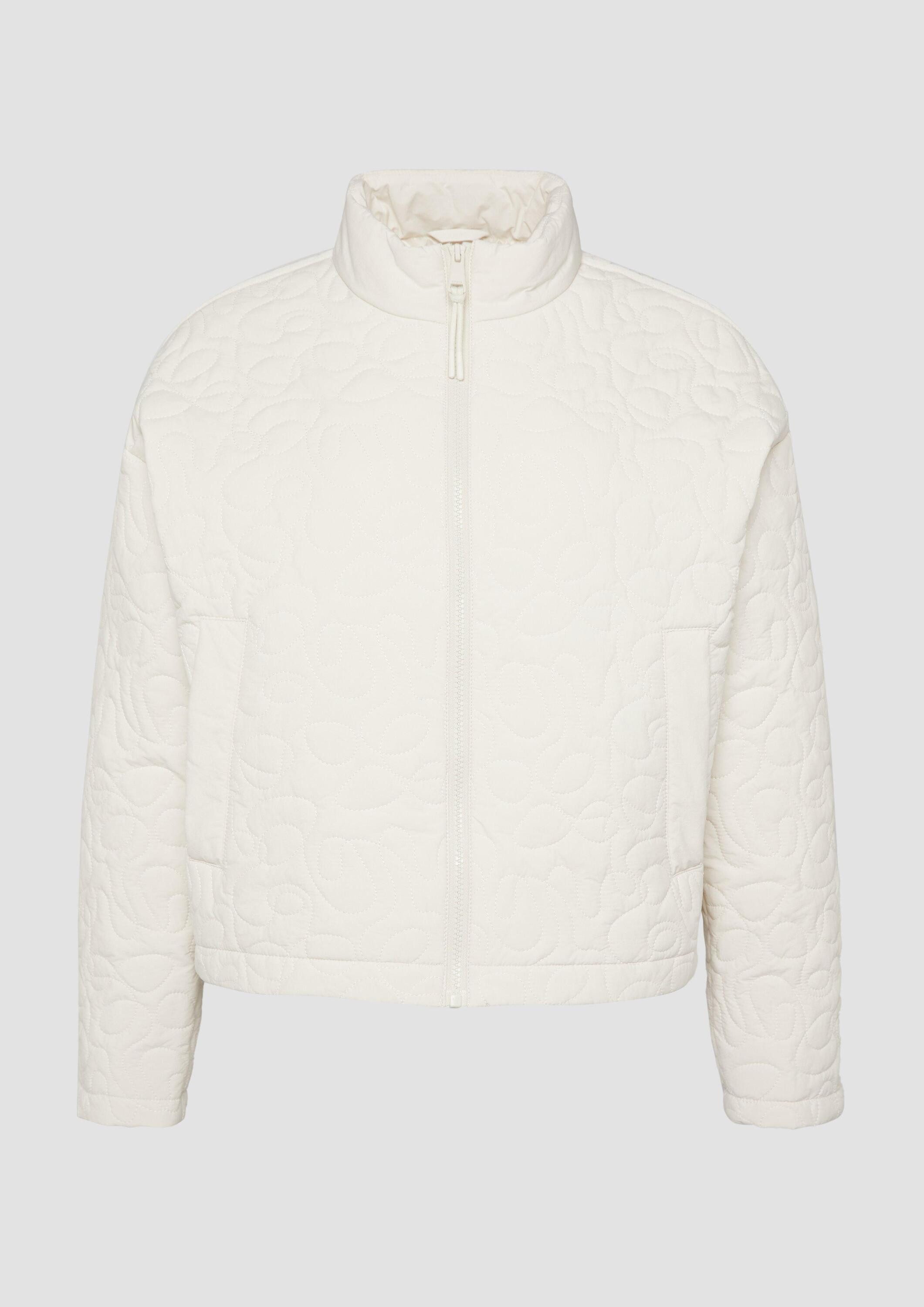 s.Oliver Funktionsjacke Outdoor-Jacke Oversized Jacke mit Steppmuster und seitlichen Druckknöpfen