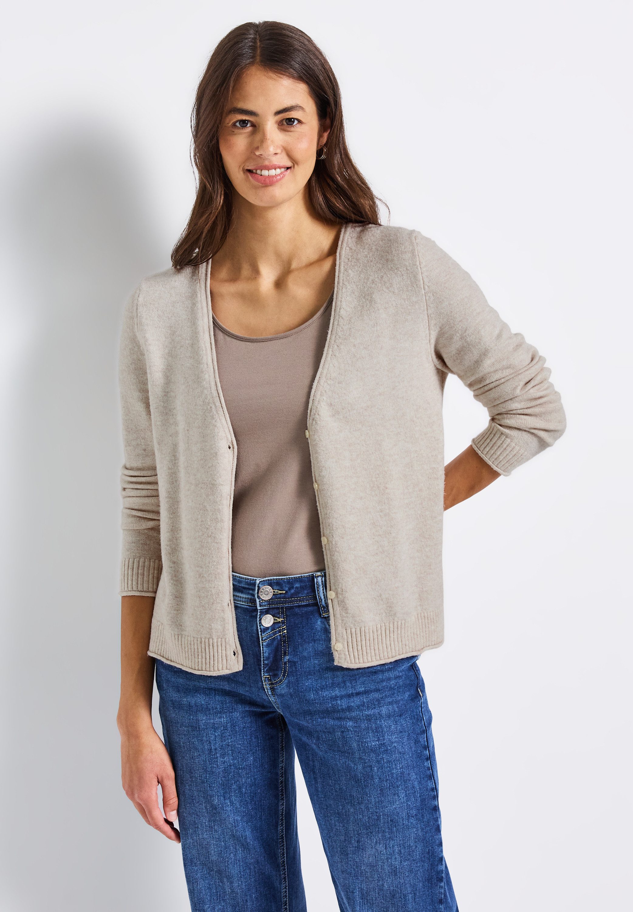 STREET ONE Cardigan mit V-Ausschnitt günstig online kaufen
