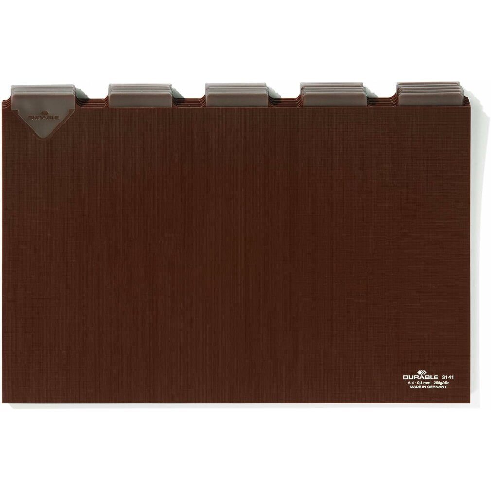 DURABLE Etiketten Karteikartenregister A-Z, blanko, Jan.-Dez., 0-31 braun