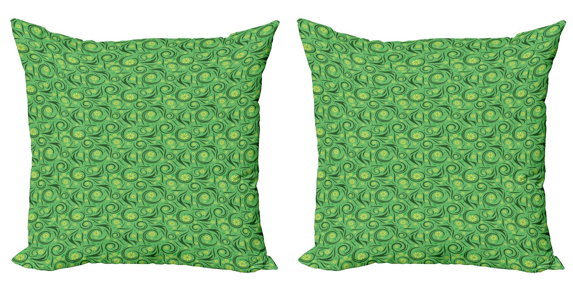 Doppelseitiger Modern Abakuhaus Stück), wirbelnde Kissenbezüge Floral Rebe Accent (2 Digitaldruck, Linien