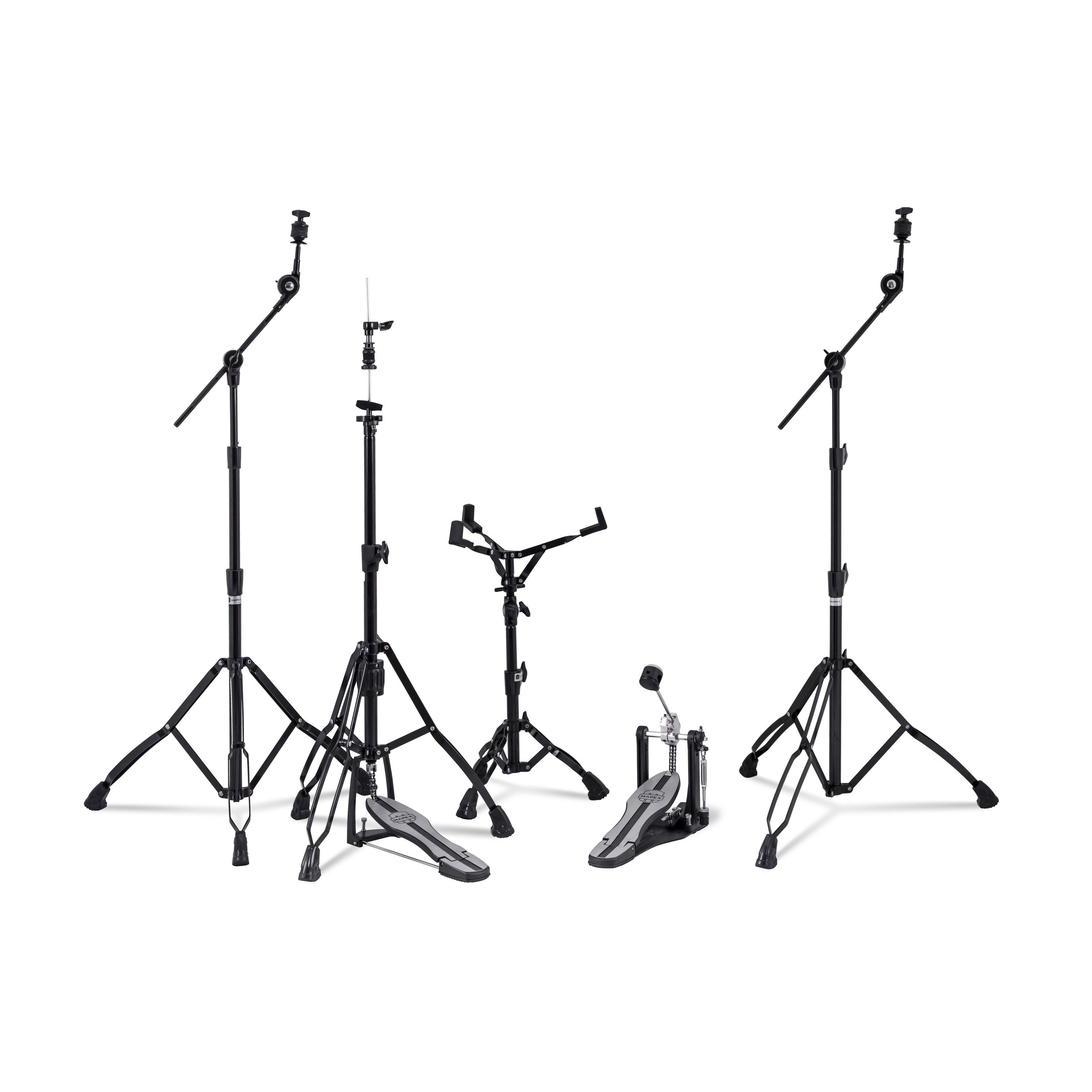 Mapex Musikinstrumentenständer, (Hardware Set Mars HP6005EB Black, Hardware, Hardware Sets), Hardware Set Mars HP6005EB, Black - Drum Hardware Set