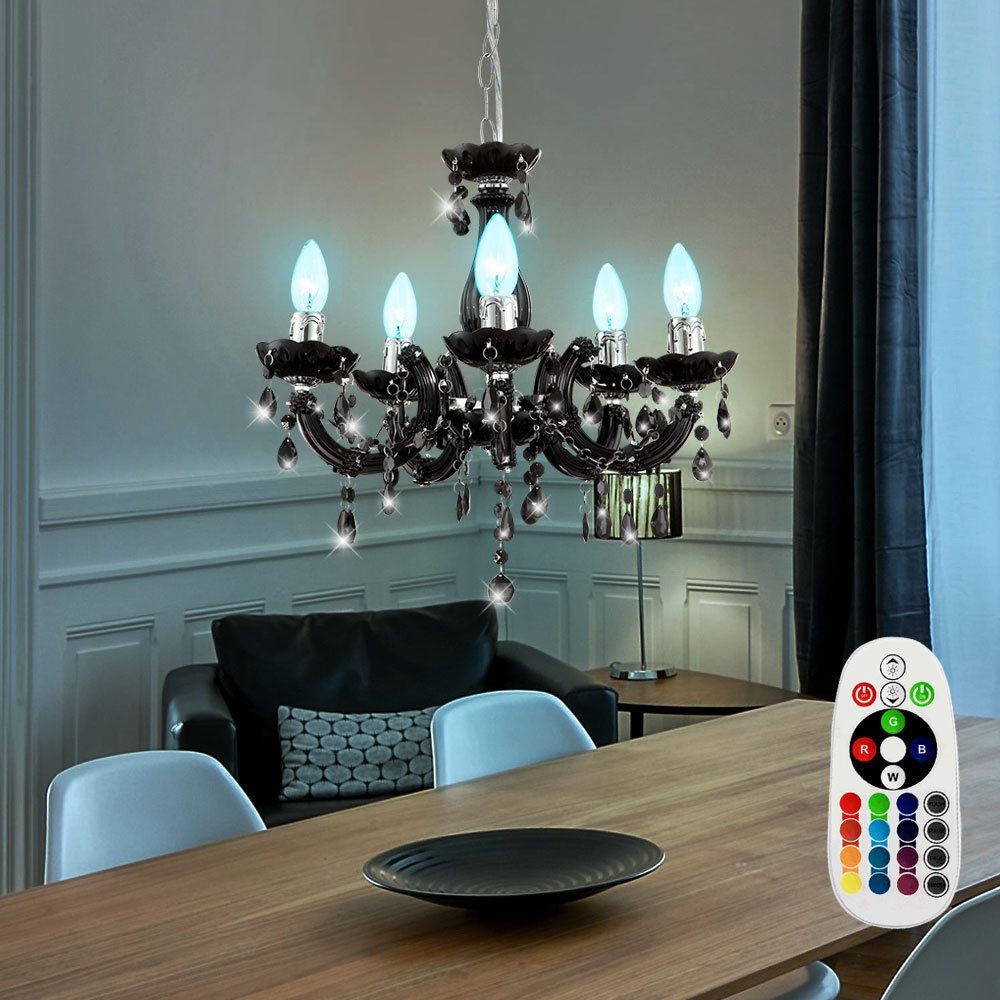 LED Luxus Kronleuchter RGB Fernbedienung Farbwechsel Kristall Decken Hänge Lampe 