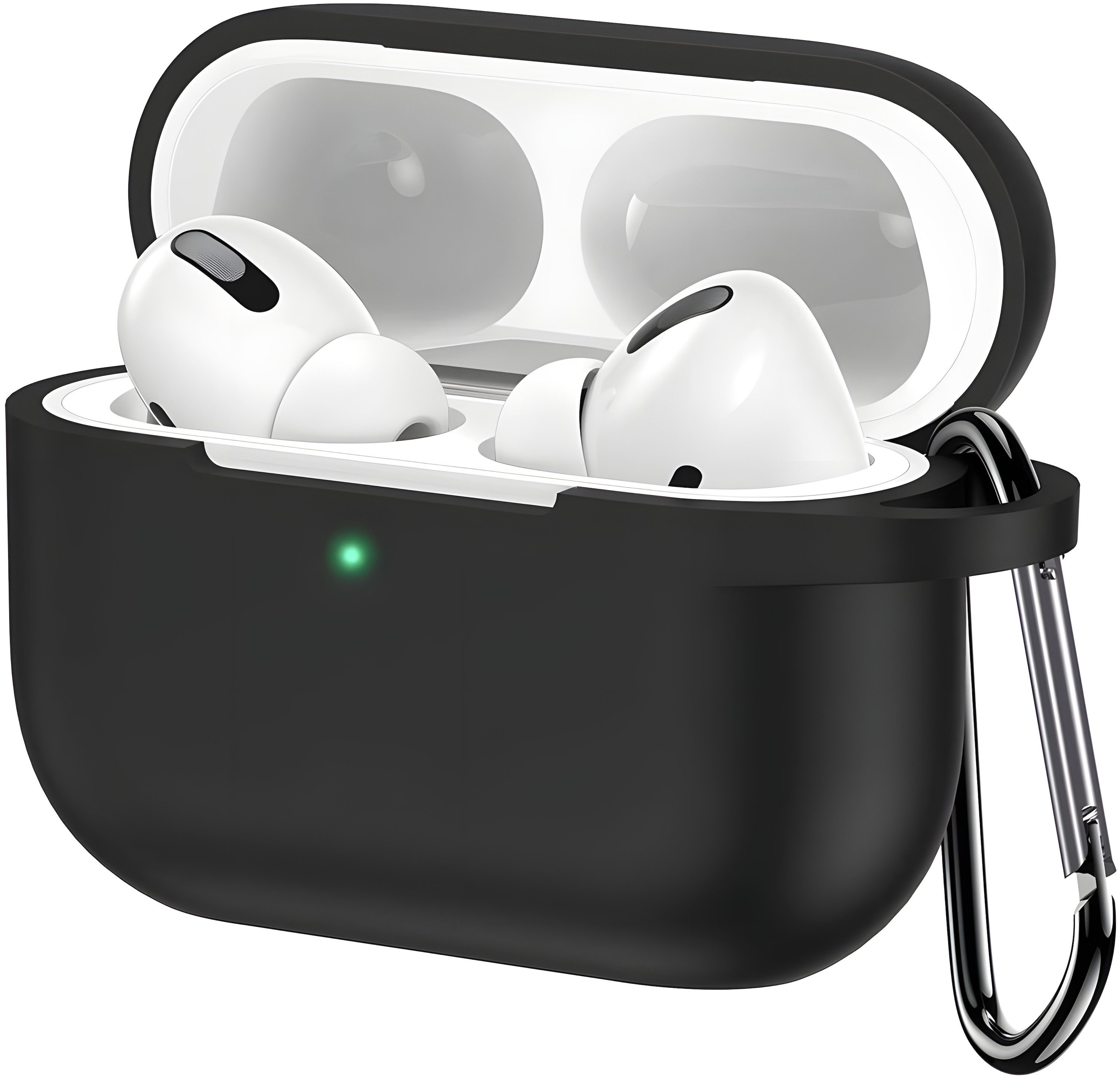 AVANA Kopfhörer-Schutzhülle Hülle für Apple AirPods Pro Schutzhülle 360° Cover Silikon Case Bumper, Slim Fit, Ladecase Tasche, Schwarz
