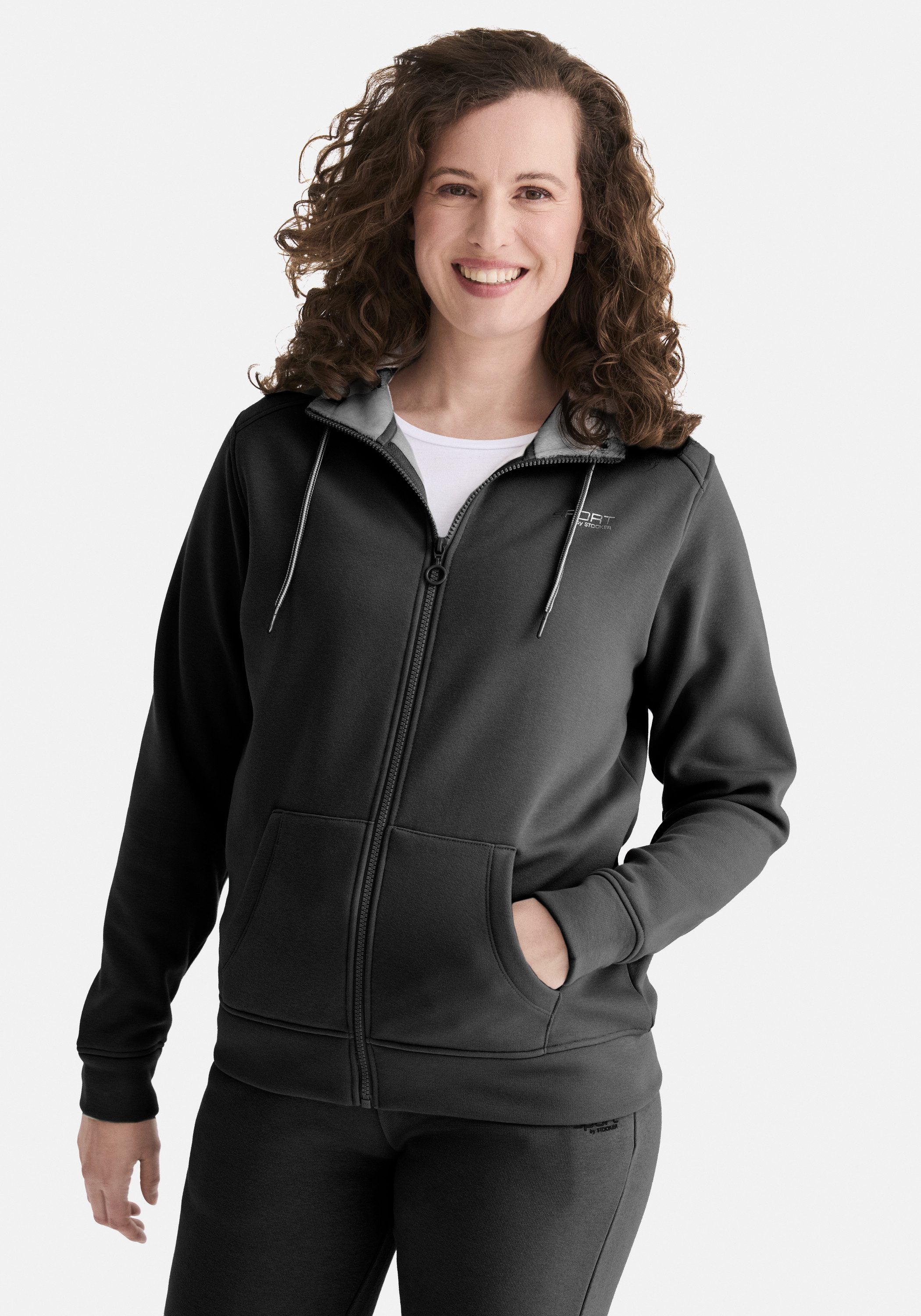 STOOKER WOMEN Sweatjacke JANE mit Stehkragen Sweatjacke Sweatjacke Regular Fit Moderner Casual-Look für Damen