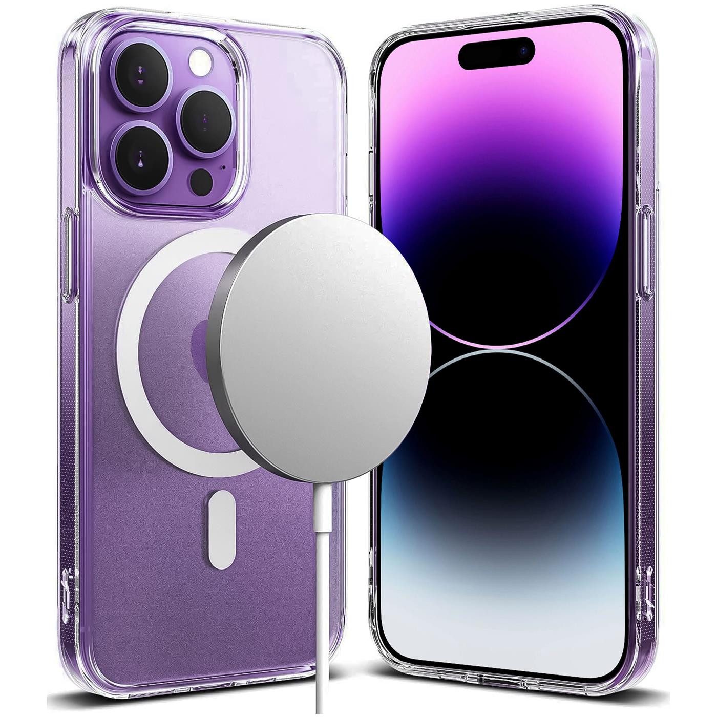 CoolGadget Handyhülle Premium Silikon Handy Case für iPhone 14 Pro Max 6,7 Zoll, Hülle Transparent Schutzhülle kompatibel mit MagSafe Zubehör